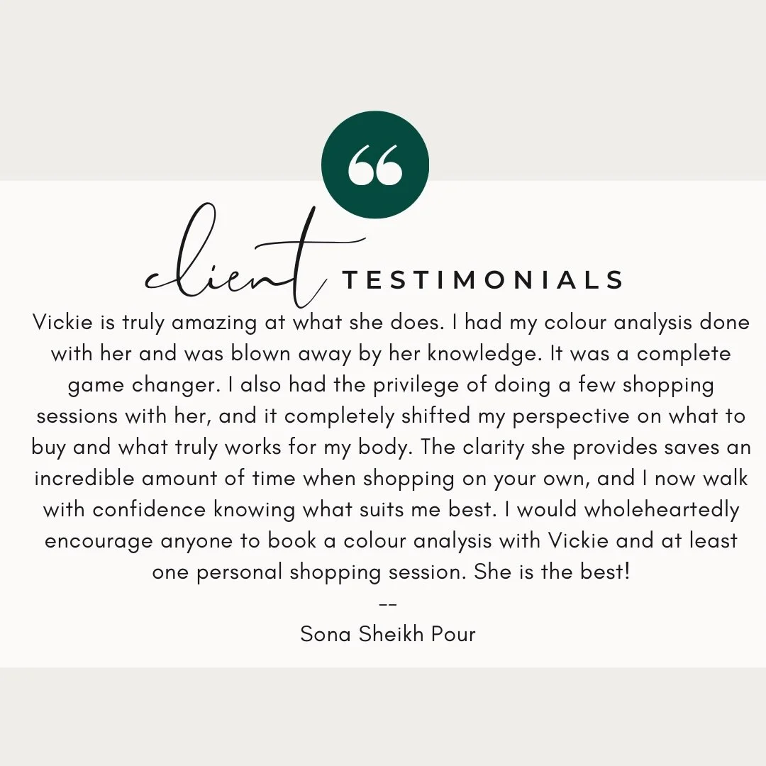 I love ending the week on a high note - and nothing beats a little client love.

So grateful for the amazing people who trust me to help elevate their wardrobe ✨
.
.
personal stylist, color analyst, colour analysis, fashion tips, wardrobe curator, te