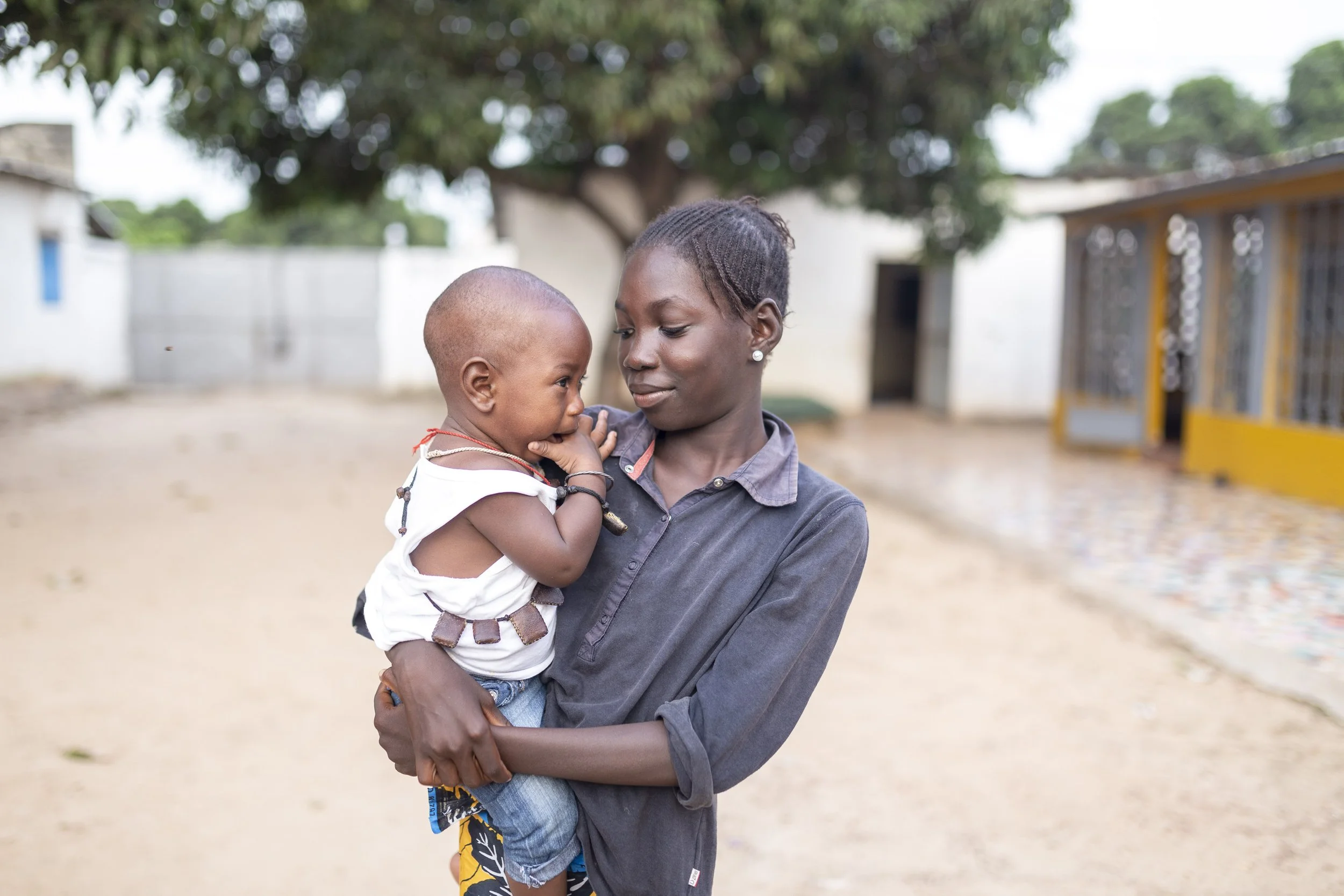 African Parent and Infant Portrait