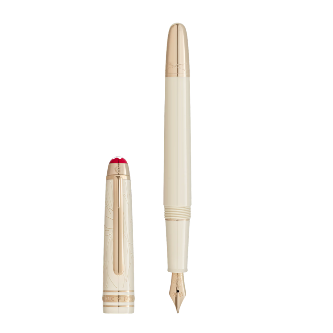 Montblanc Meisterstück Romeo and Juliet cream ivory fountain pen with rose gold nib and clip