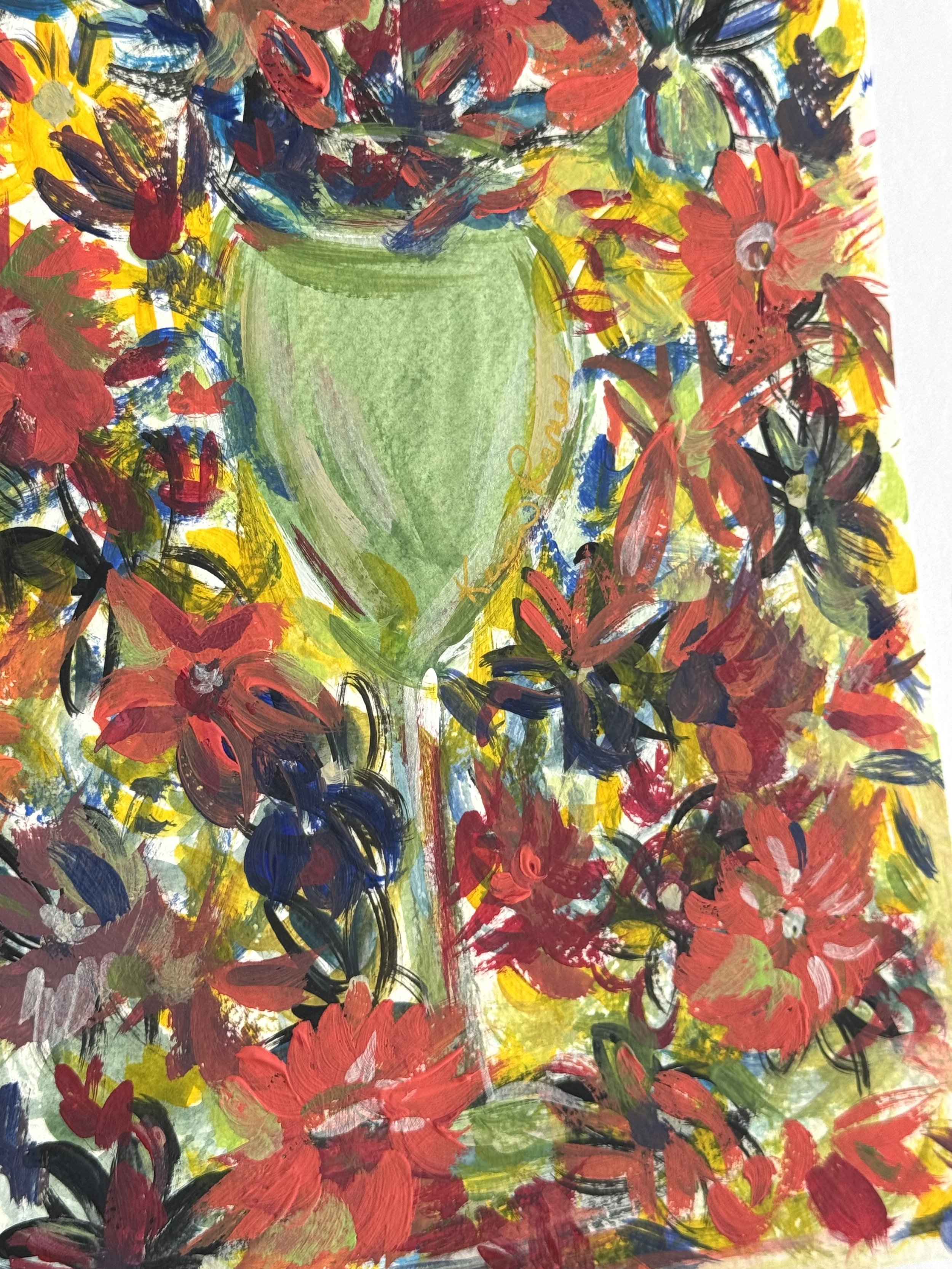 Fleur de Vino 7 x 10"