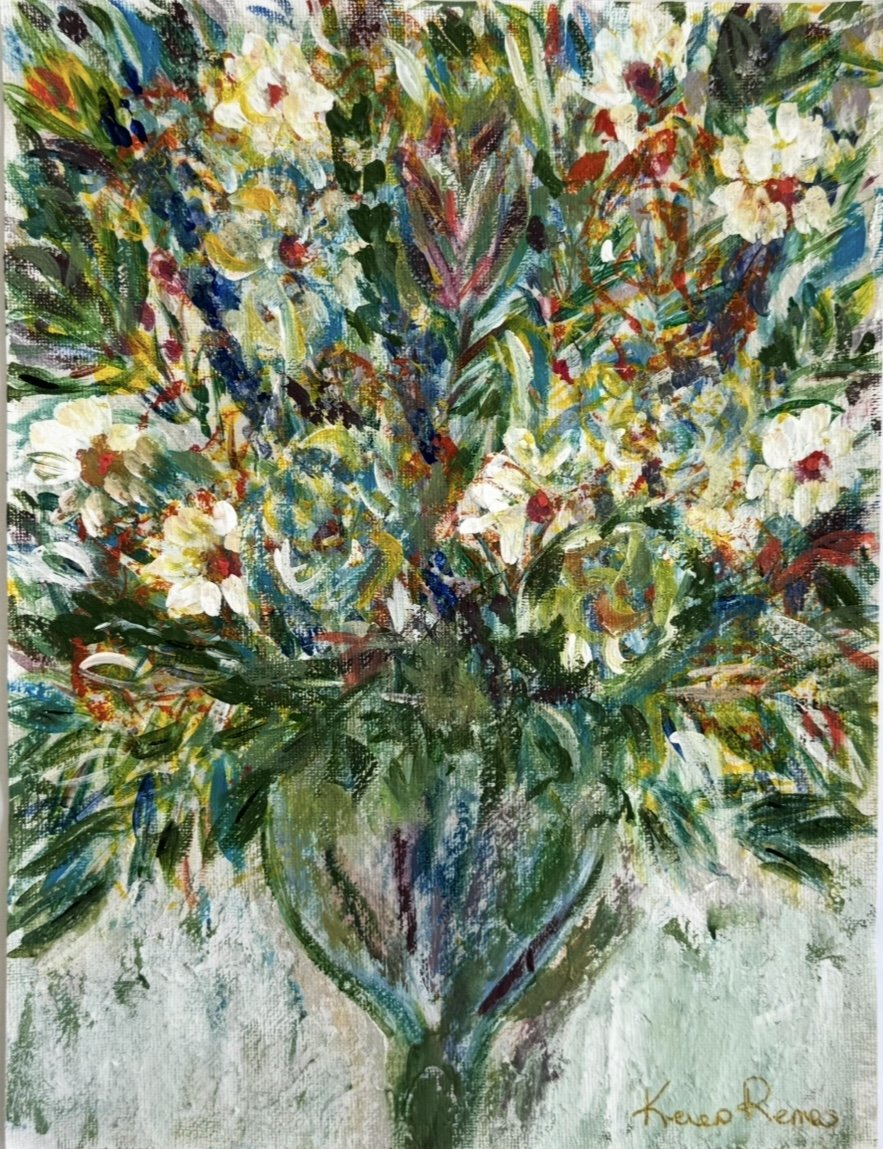 Chardonnay Blossoms 9 X 12"