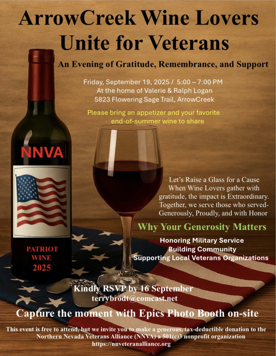 ArrowCreek Wine Lovers Unite for Veterans