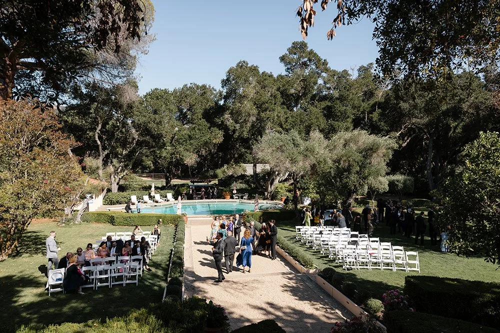 outdoor wedding set up
