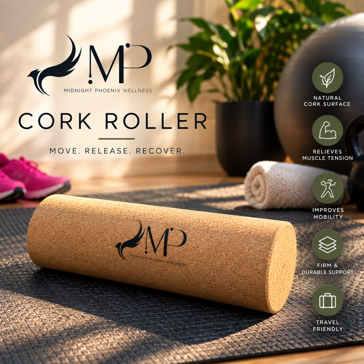 Cork Roller- Medium Size