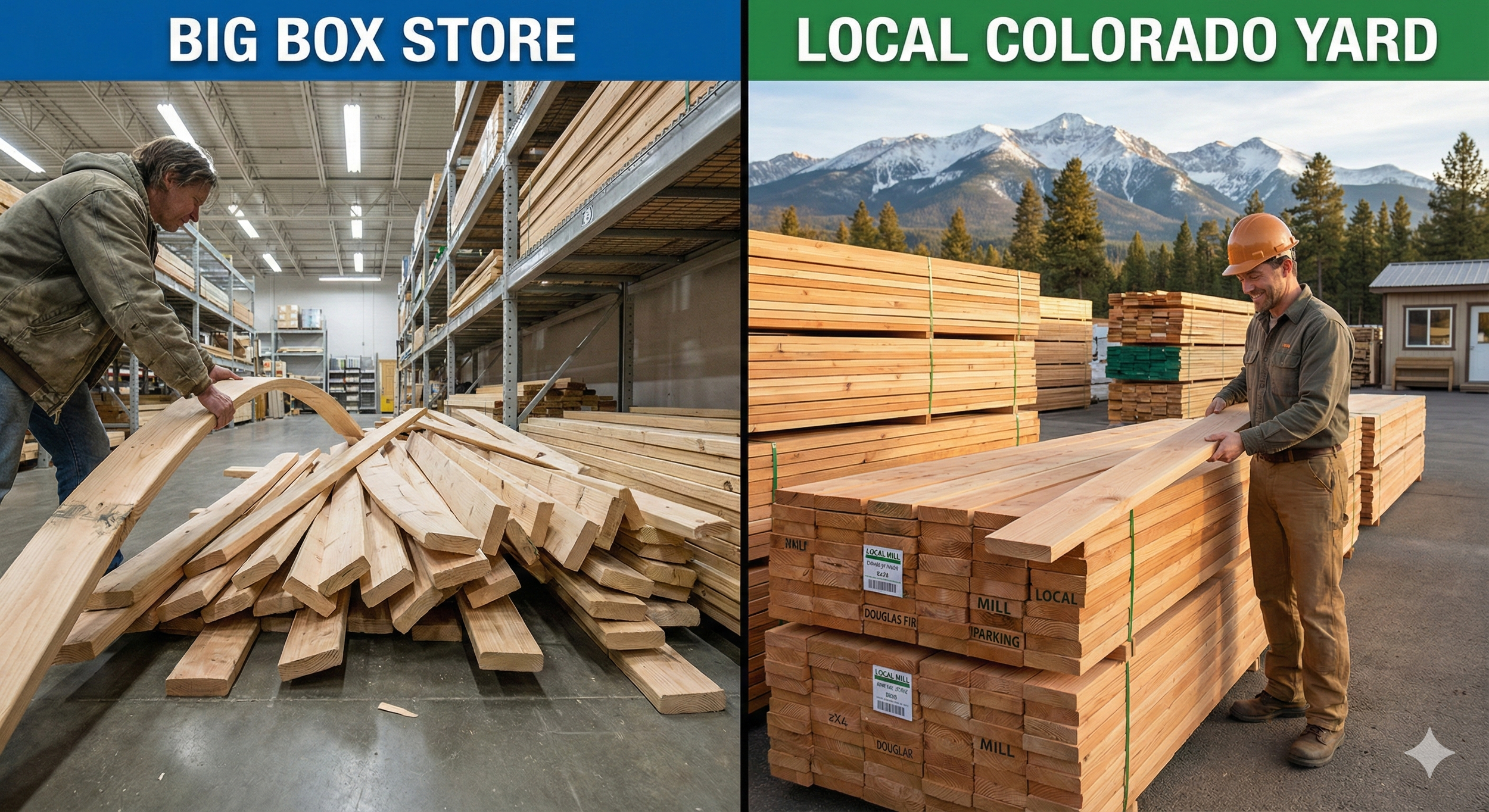 Por qué madera de Home Depot: la verdad sobre las grandes superficies frente a los almacenes locales [Guía de Colorado]