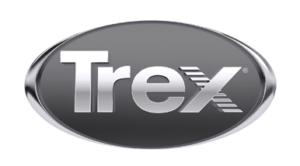 Trex logo in gray oval design