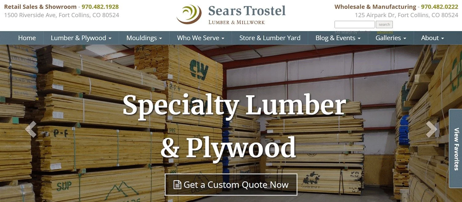 Sears Trostel Homepage: Specialty Lumber & Plywood