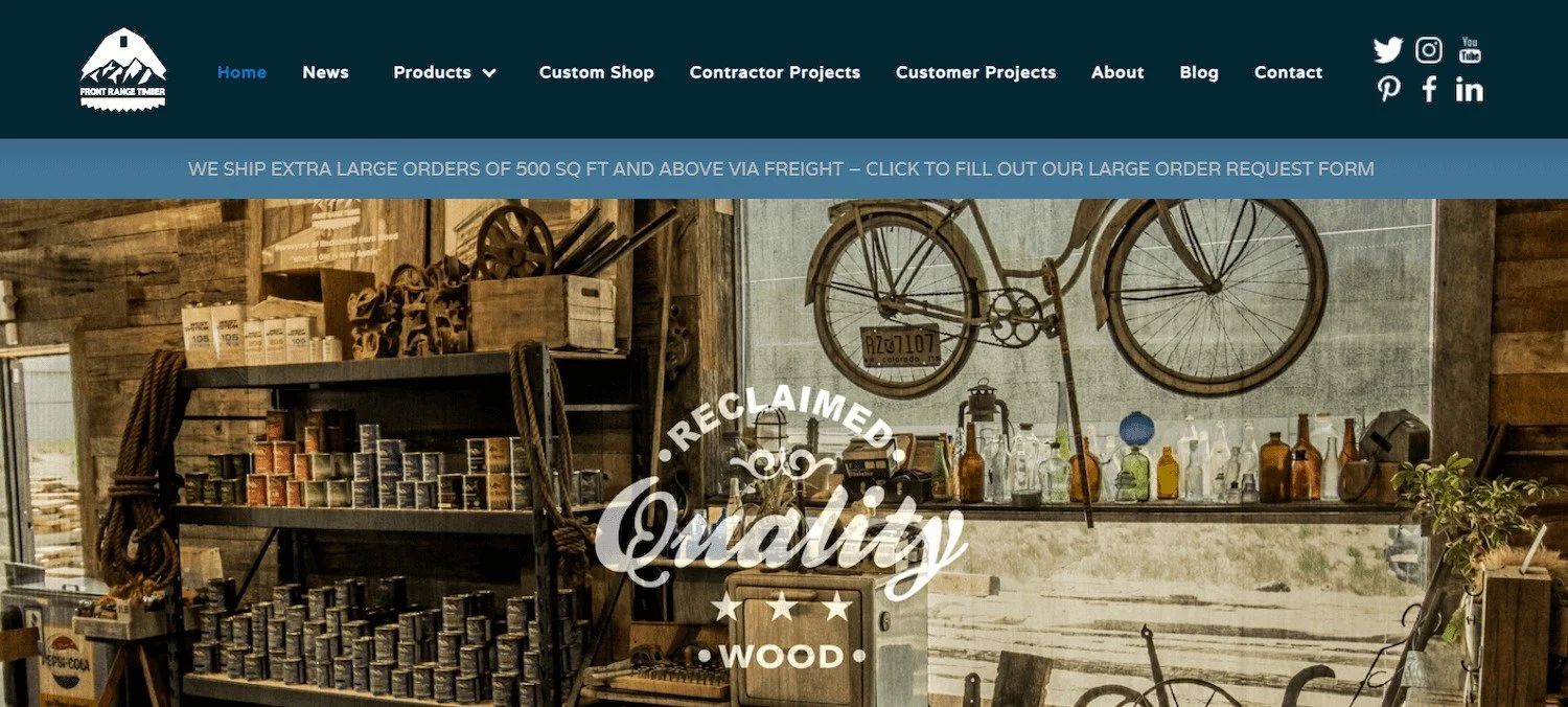 Front Range Timber Homepage: Reclaimed Quality Wood