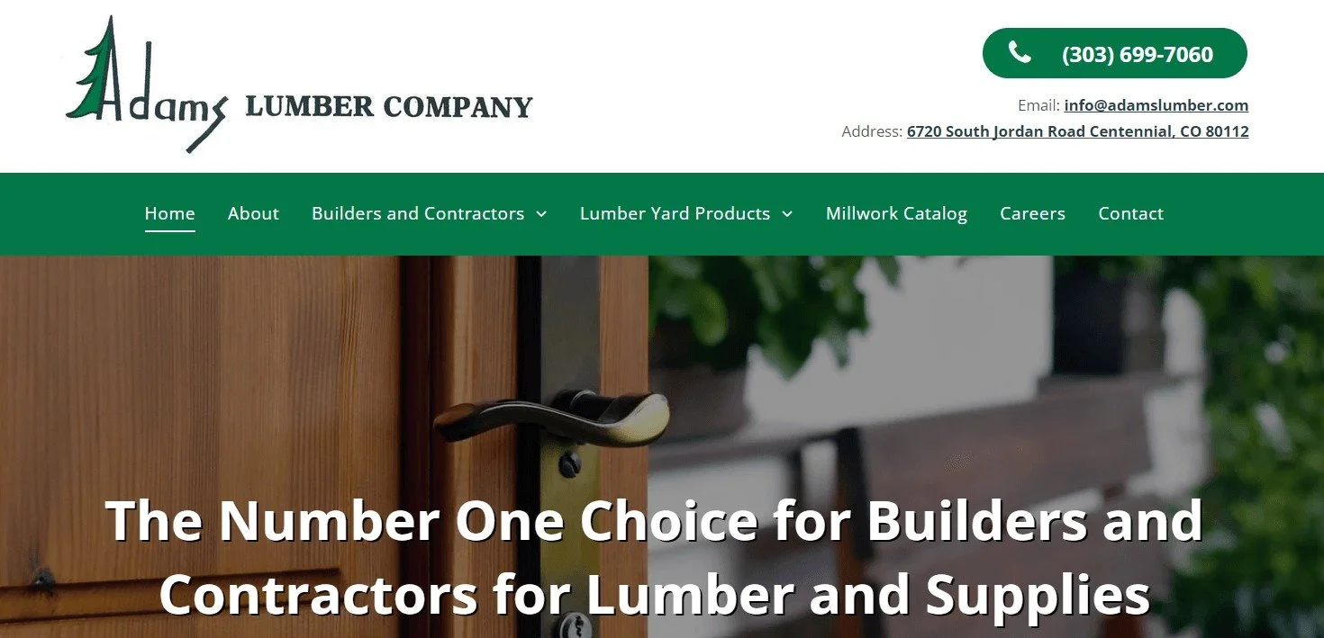 Adams Lumber Company Homepage: The Number One Choice for Builders and Contractors for Lumber and Supplies