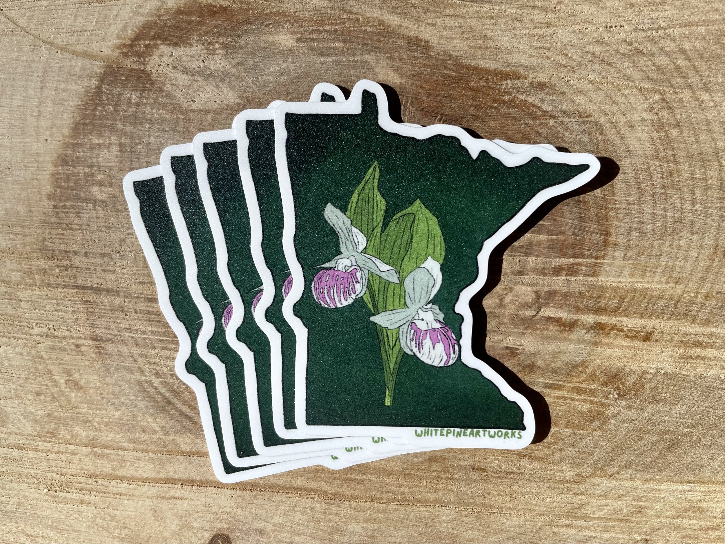 Minnesota Showy Lady's Slippers - Sticker