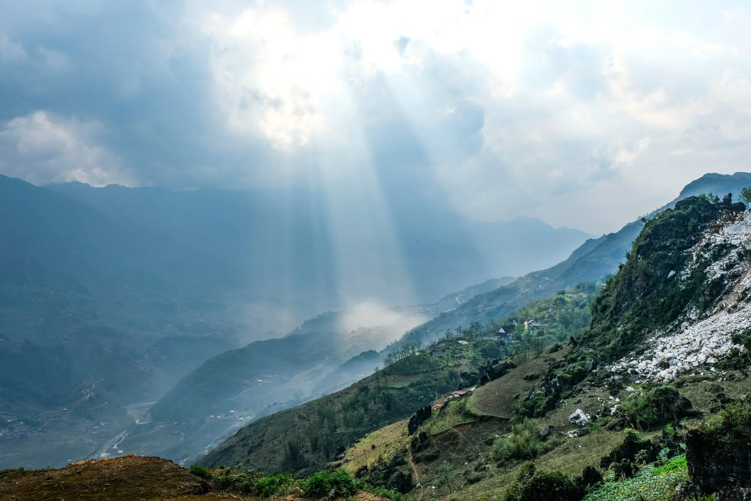 Sapa valley on our ascent