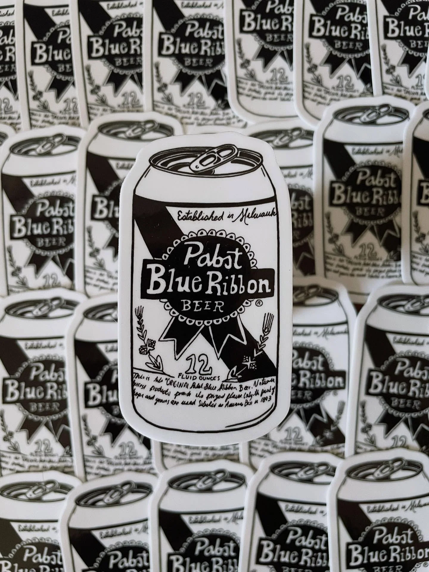 Back in stock! For your cooler, your beer fridge, or just wherever feels right, really 🍻🖤

ps - stickers ship free 👀