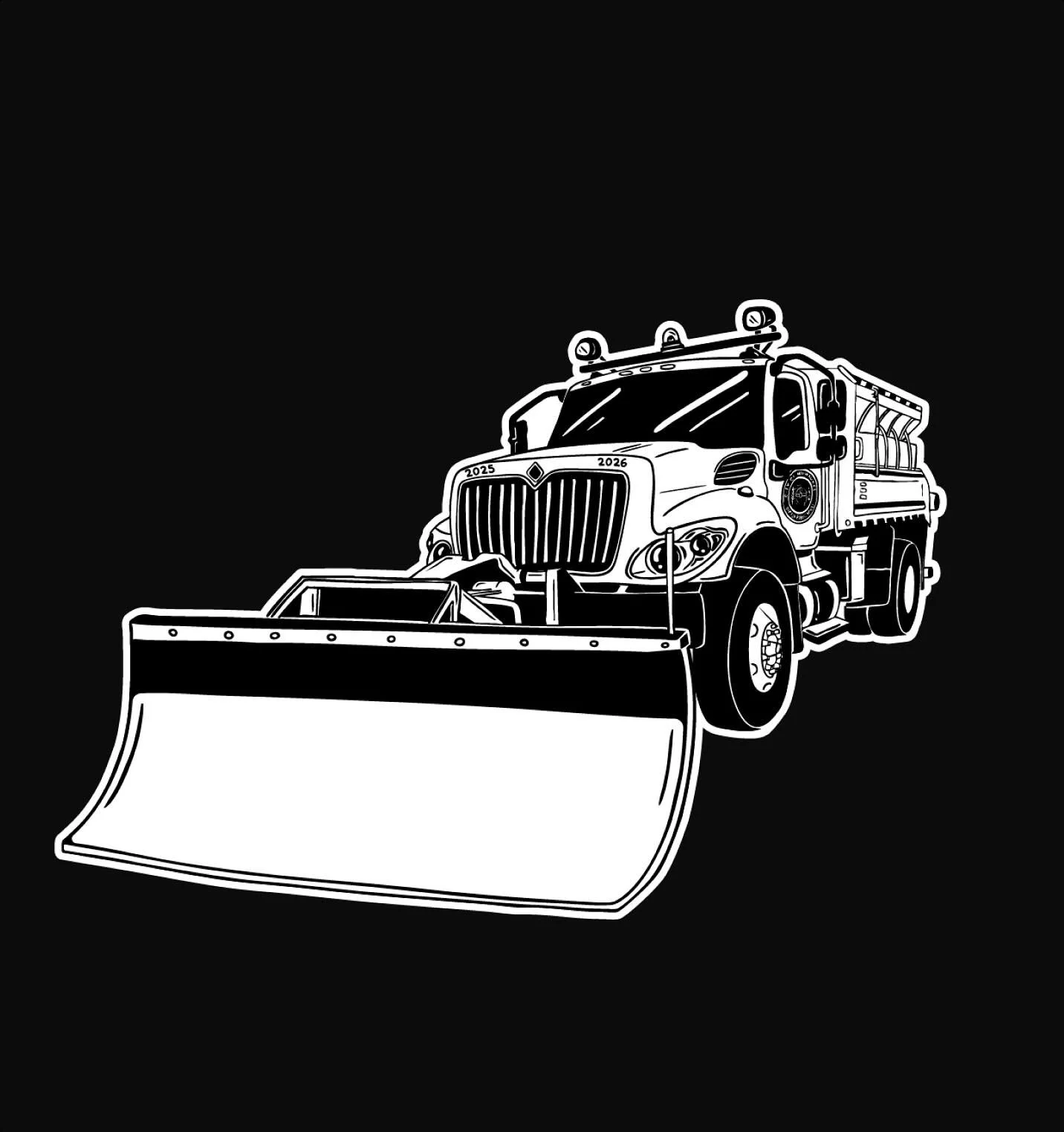 I recently had the opportunity to work with @milwaukeedpw on these salt truck illustrations for their 2025-2026 crews ❄️ they are going on high vis shirts, hoodies and stickers and I love them SO much 🖤 I&rsquo;m not exactly excited about winter, bu