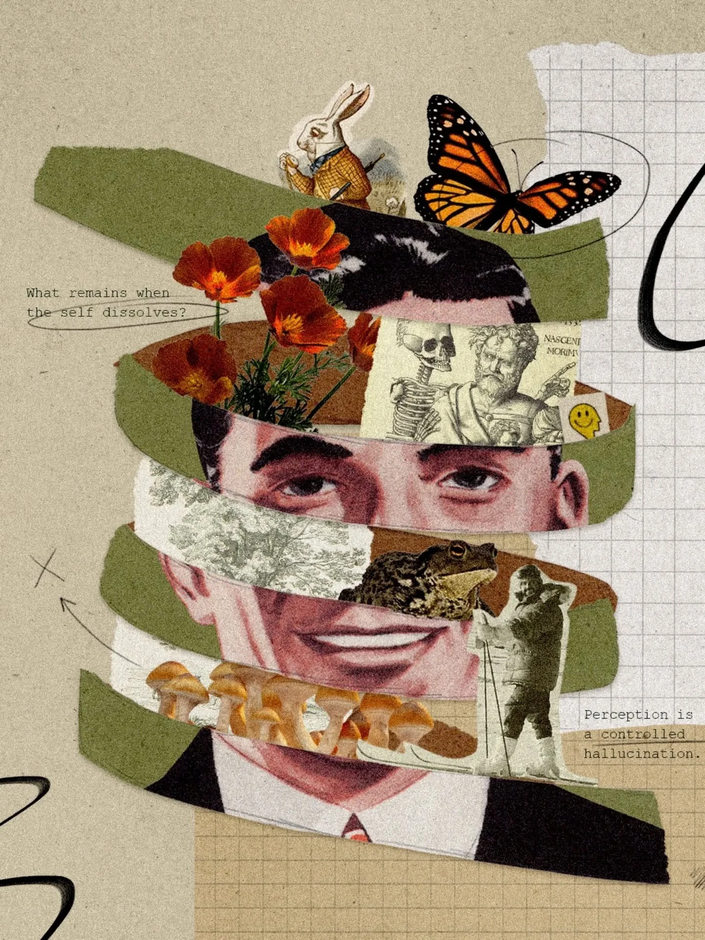 Recently had the incredibly cool opportunity through @dgsf.co to make the poster art for the new documentary "Unraveling th Dream" presented by @wakingupapp ✨ the process involved a lot of digging through archival photographs, printing thin