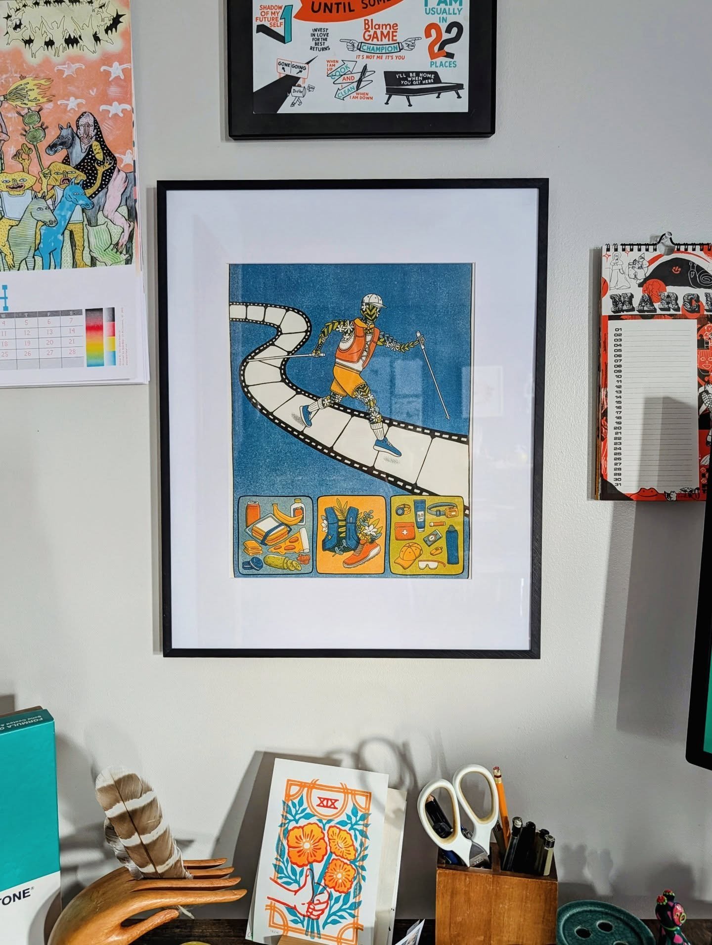 Tomorrow I'll be heading to Madison for the @trailfilmfest hosted by @driftless.trail.collective and I'm so dang excited! ✨ also, a framed riso print of this year's poster will be up for grabs as a raffle prize 👀 the films are amazing and the vibes 