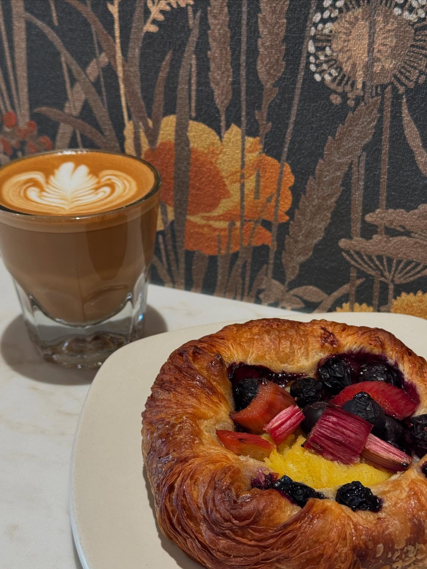 Come grab a Blueberry &amp; Rhubarb Spandauer before we say goodbye to rhubarb!