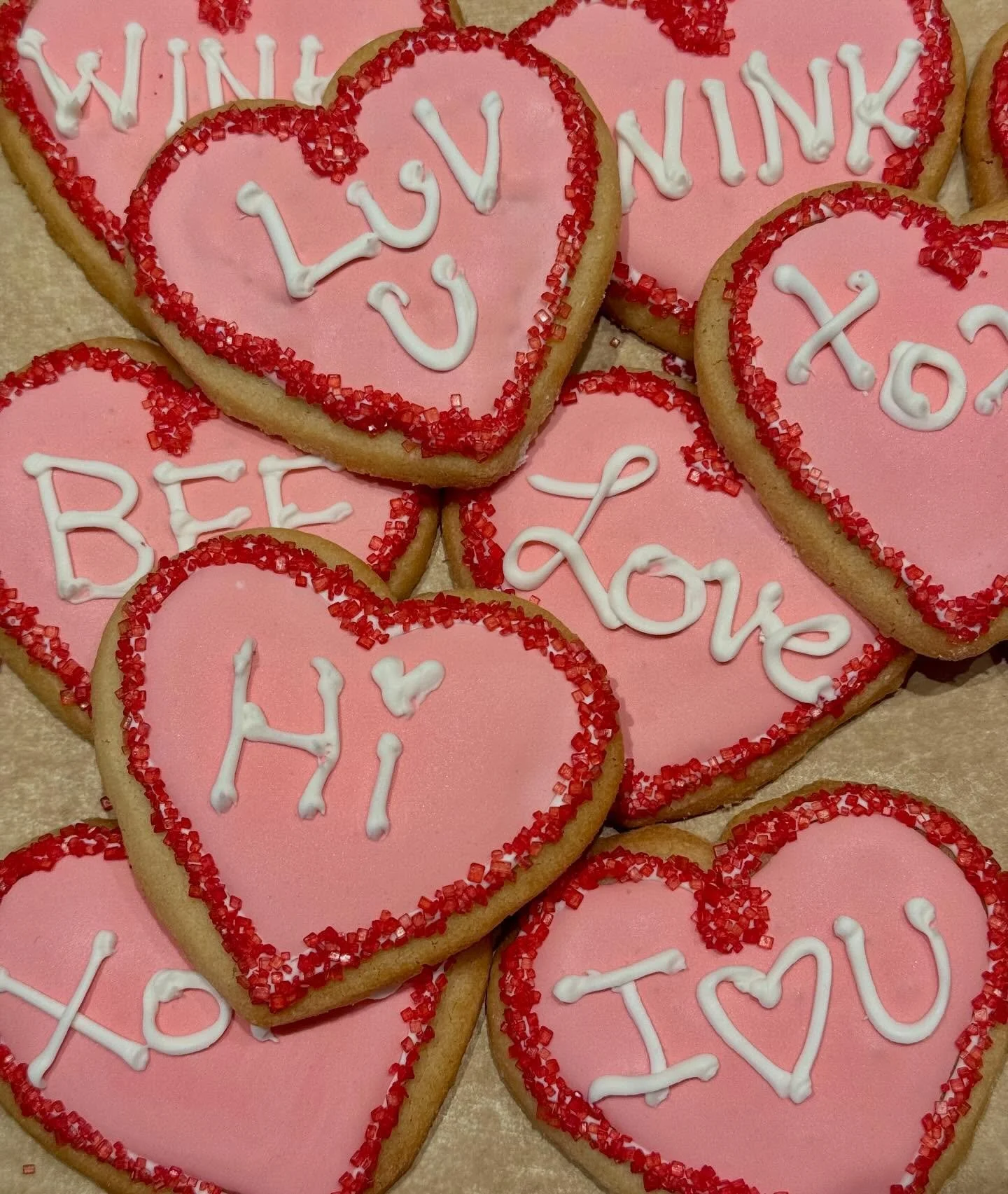 The cuteness continues 😍 Come grab your conversation heart cookies before they&rsquo;re all gone! xoxo