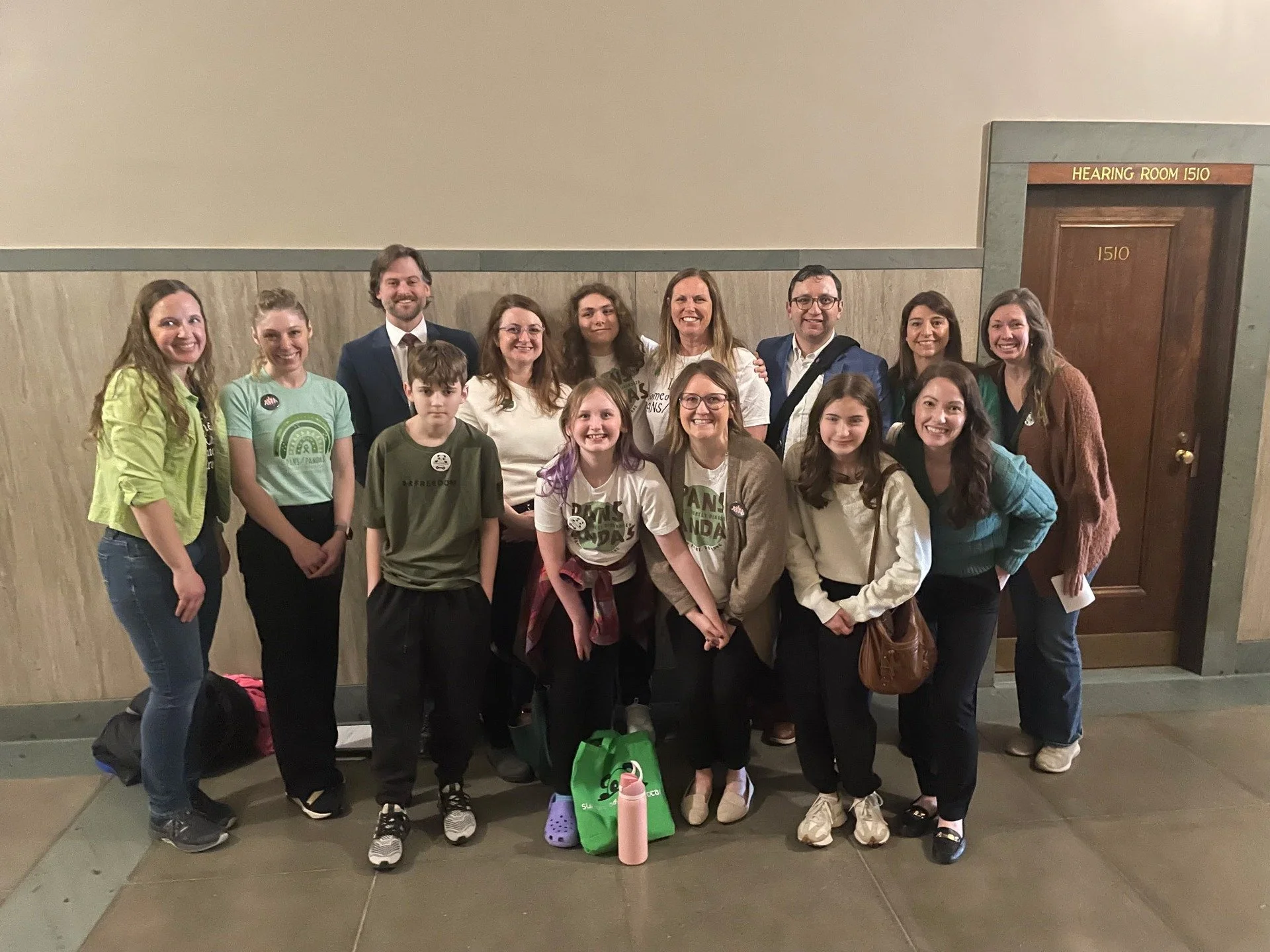 Yesterday we joined @ne.pans.coalition at the hearing for bill LB762. It was so awesome to see such a turn out in support of PANS/PANDAS! Thank you @senatorgeorgedungan for introducing this bill and supporting PANS/PANDAS families across Nebraska.