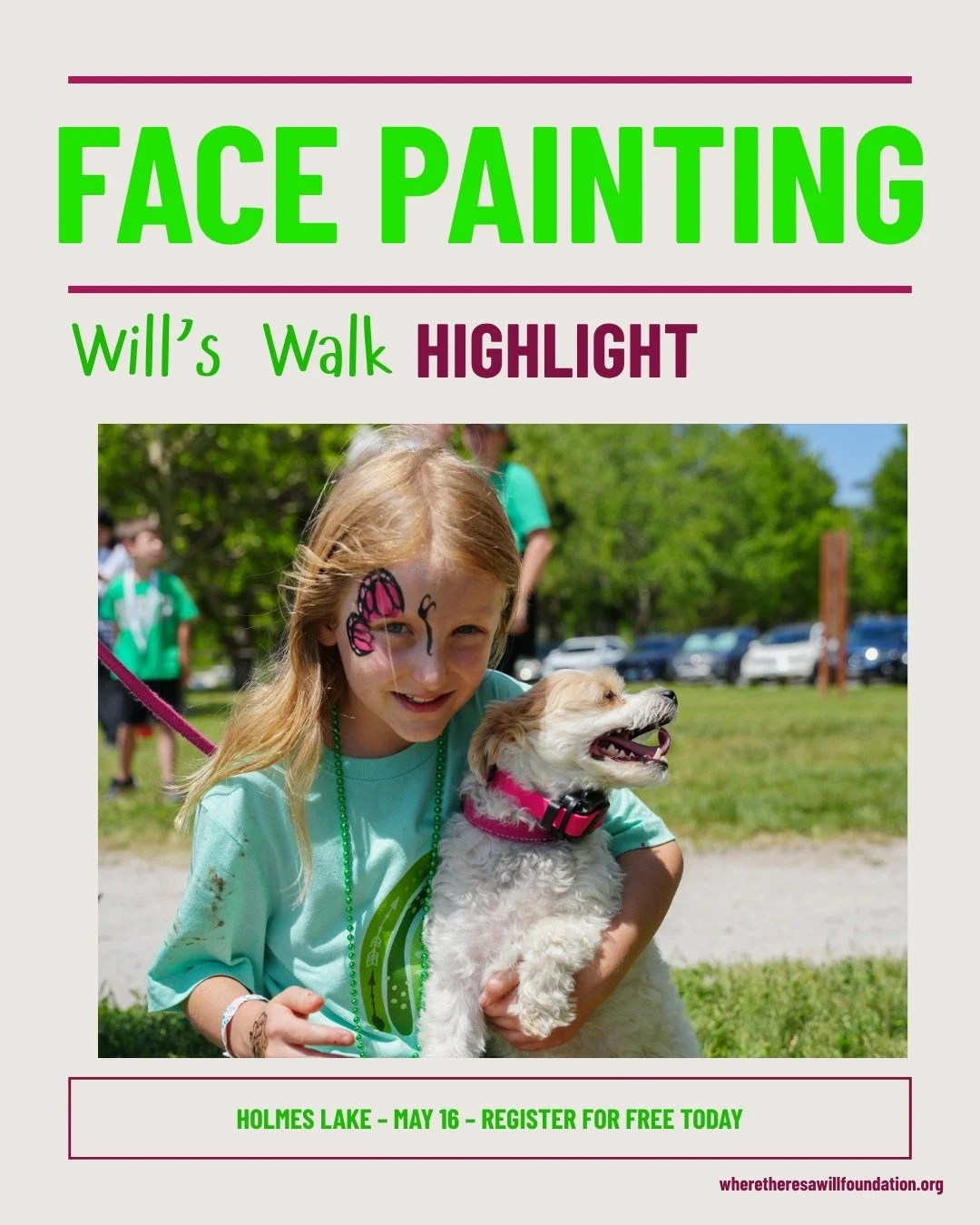 🌟Will's Walk Highlight🌟 We will have face painting again! Make sure to register for FREE today at the link in bio!

PS only 5 days left to order a yard sign