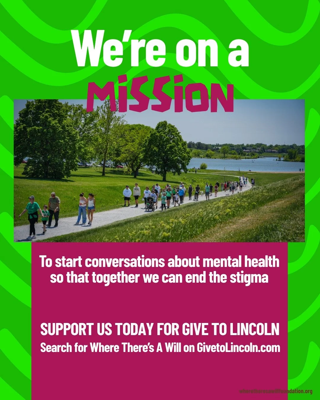 We are on a mission and you can help us! Support mental health awareness, suicide prevention and PANS/PANDAS by donating to Where There's A Will on givetolincoln.com