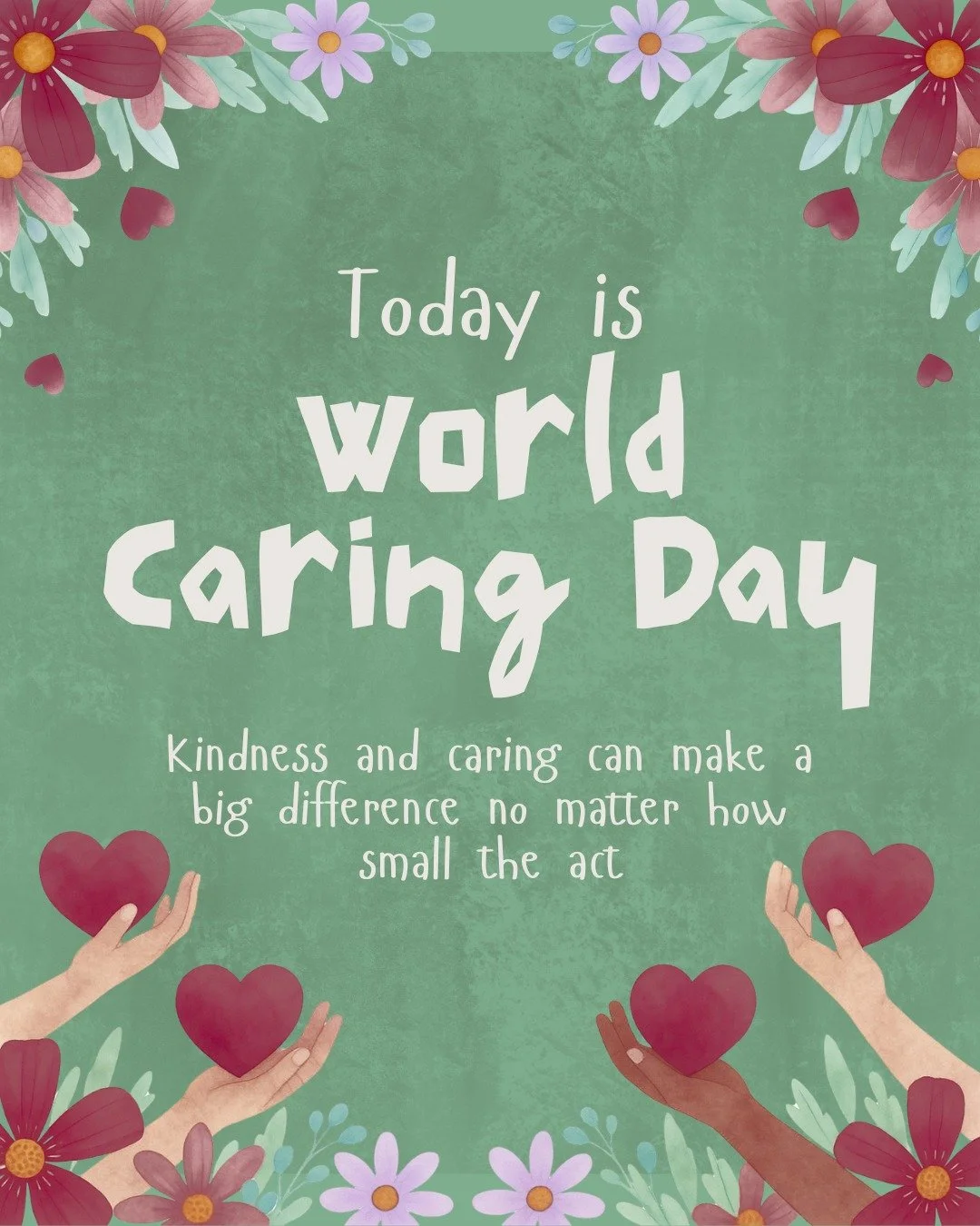 Today is World Caring Day 💗 Kindness and caring can make a big difference in someone's life today and everyday!

How can you show kindness and caring today? 👇