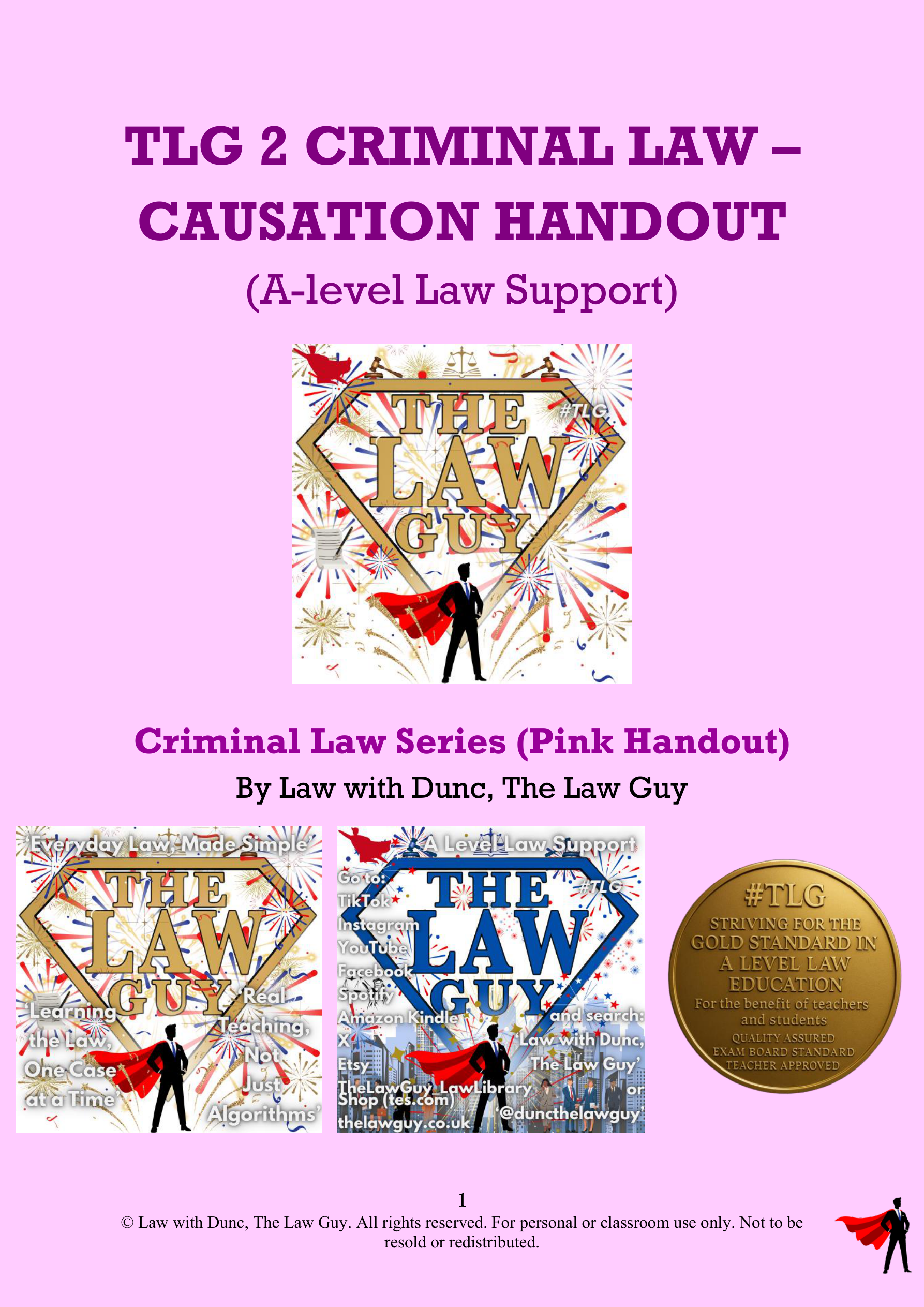 TLG 2 Criminal Law – Causation Handout (A-Level Law Support)