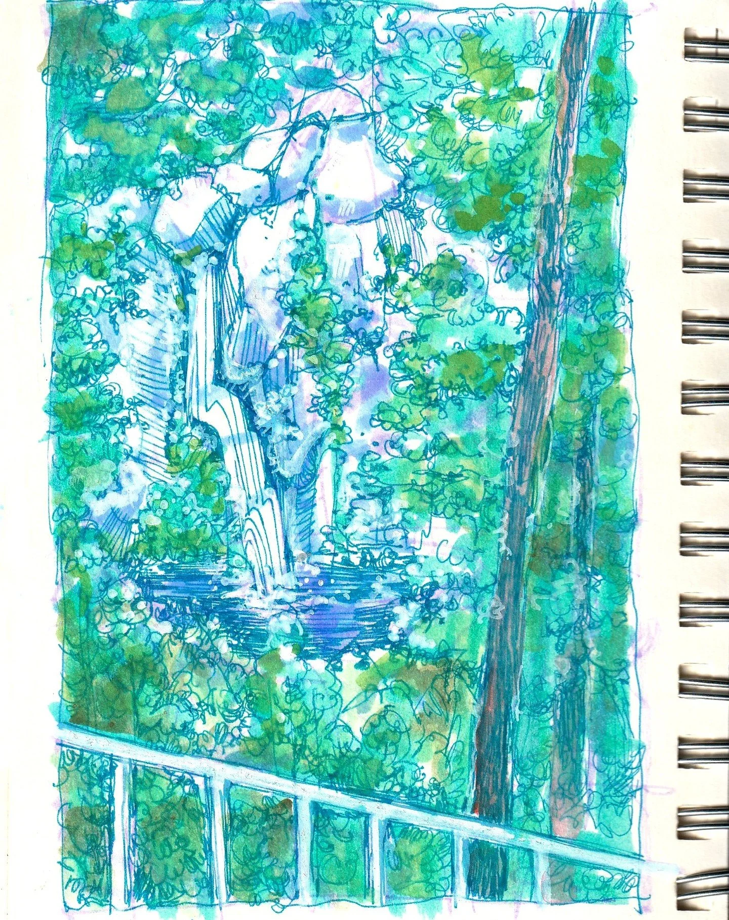 bash bish falls, 8/7/24 🏞️
ink, highlighter, and watercolor