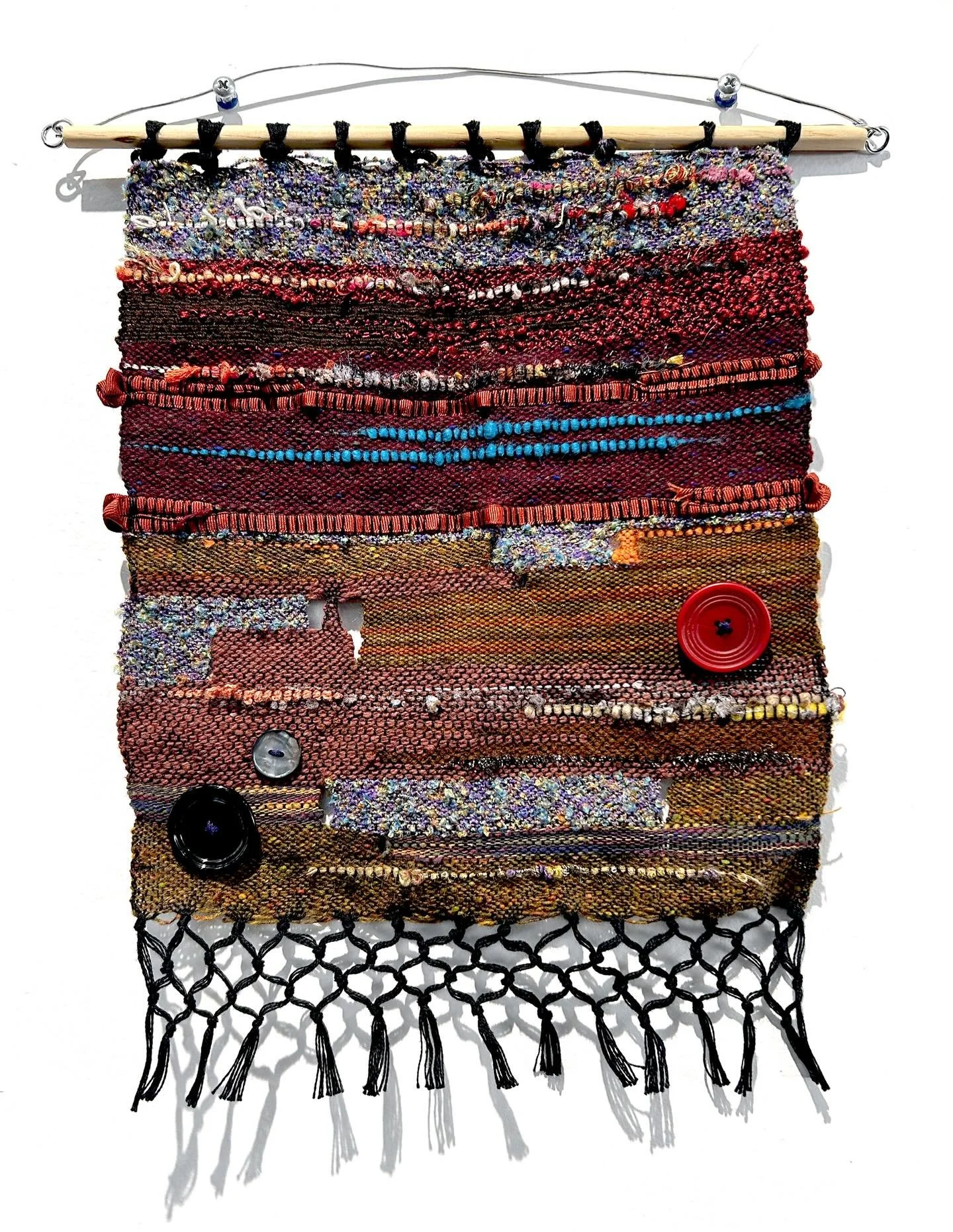 &lsquo;Mudbubble&rsquo; 
mixed media, woven at @loopoftheloom 3/27/26