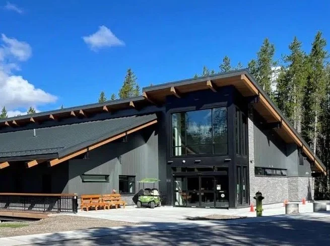 Front view of William Watson Lodge Kananaskis Alberta