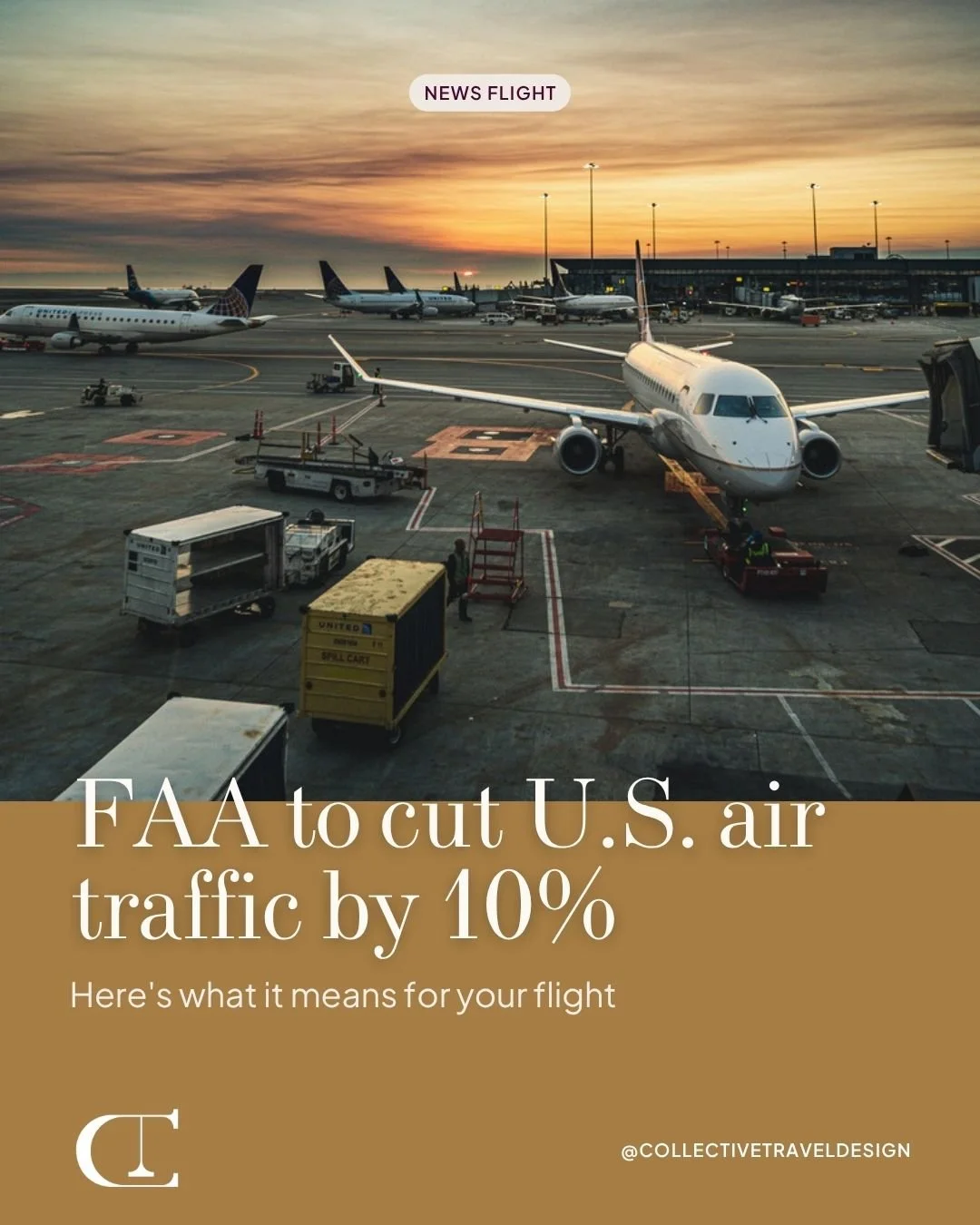 ✈️ Due to the ongoing U.S. government shutdown, ABC News has published the list of airports affected by the 10% airspace shutdown. These impacts will go into effect on Friday, November 7th, 2025. 

If you are traveling with us at Collective Travel De