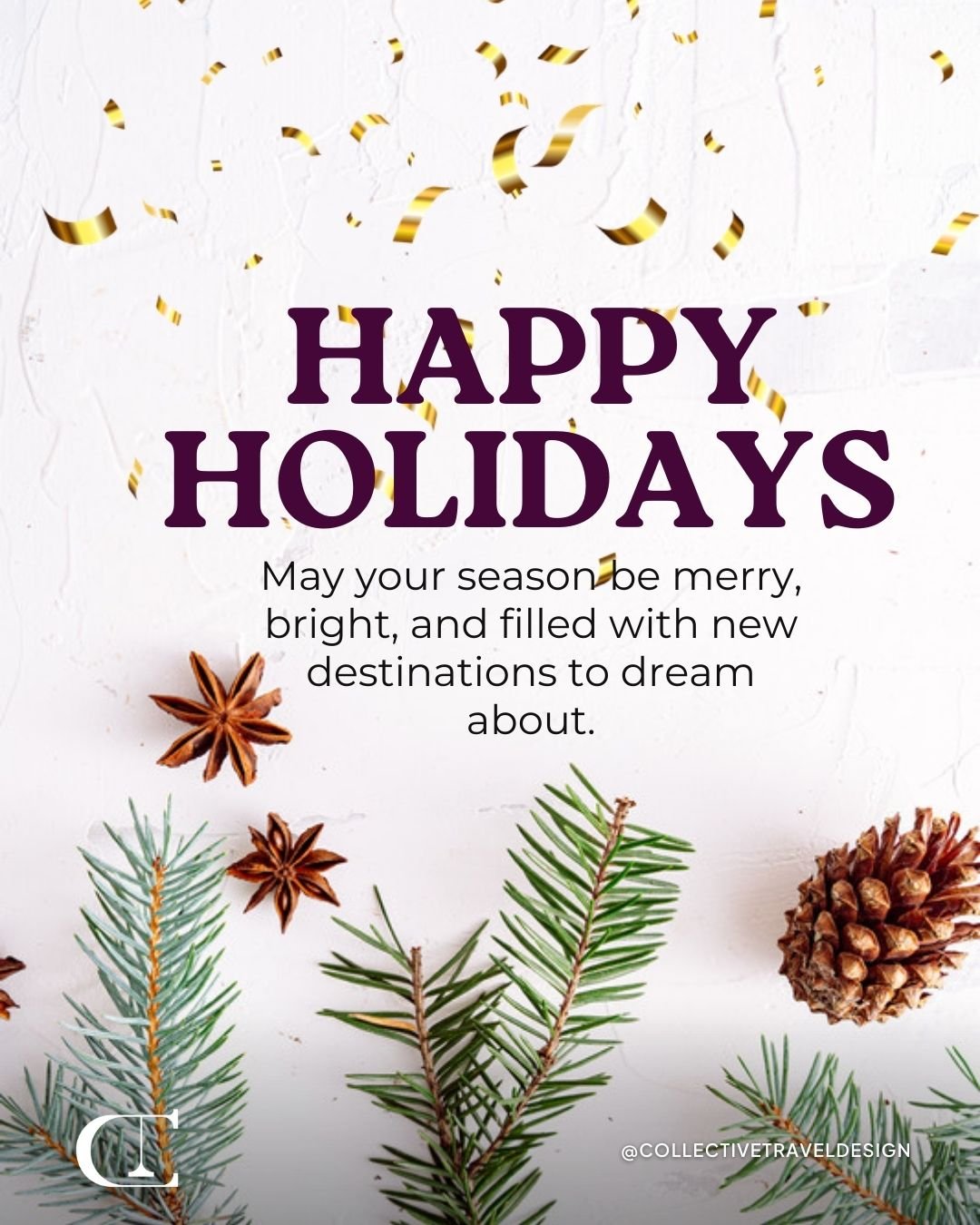 Wishing you holidays filled with joy, wonder, and journeys that stay with you long after the season ends. 

Where will your travels take you next? ✈️🎄

#HappyHolidays #HolidayTravel #CollectiveTravel #CollectiveTravelDesign