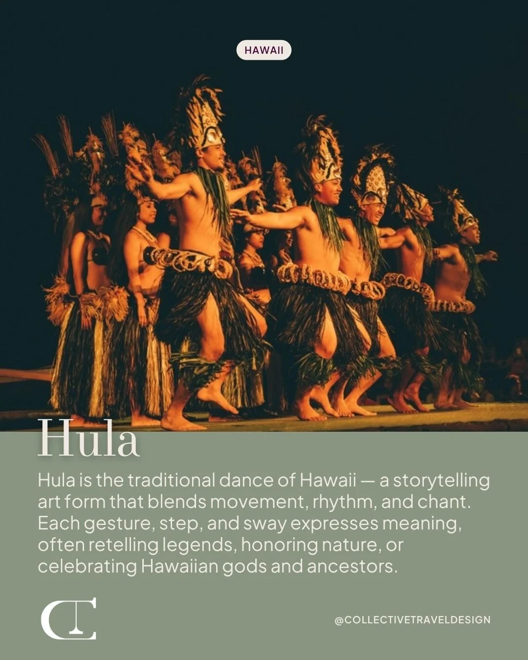 Hula isn&rsquo;t just a dance &mdash; it&rsquo;s a story told through movement, rhythm, and spirit. 🌴✨ 

Would you love to witness this beautiful Hawaiian tradition in person?

#HulaDance #HawaiianCulture #CulturalTravel #IslandTraditions #AlohaSpir