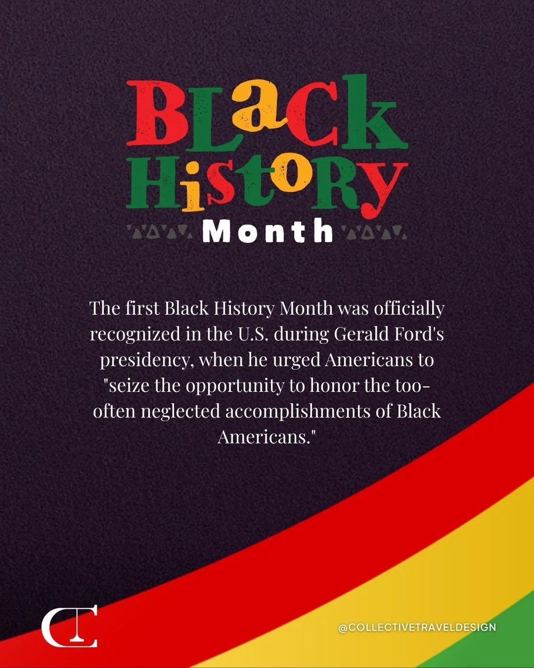 Honoring the legacy. Celebrating the journey. ✨

This Black History Month, we recognize the trailblazers who paved the way and the culture that continues to inspire the world.

#BlackHistoryMonth #CollectiveTravel #CollectiveTravelDesign #CelebrateCu