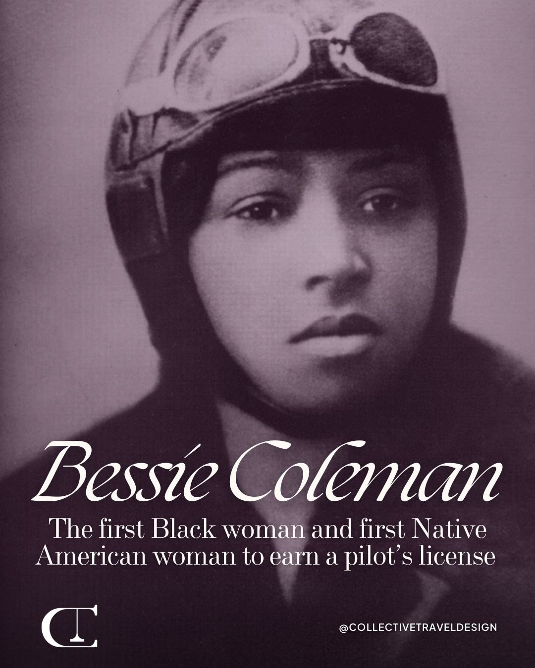 She was told the sky was not for her, so she flew to France and earned her wings anyway. ✈️

Bessie Coleman became the first Black woman and first Native American woman to hold a pilot's license in 1921. No American school would accept her because of