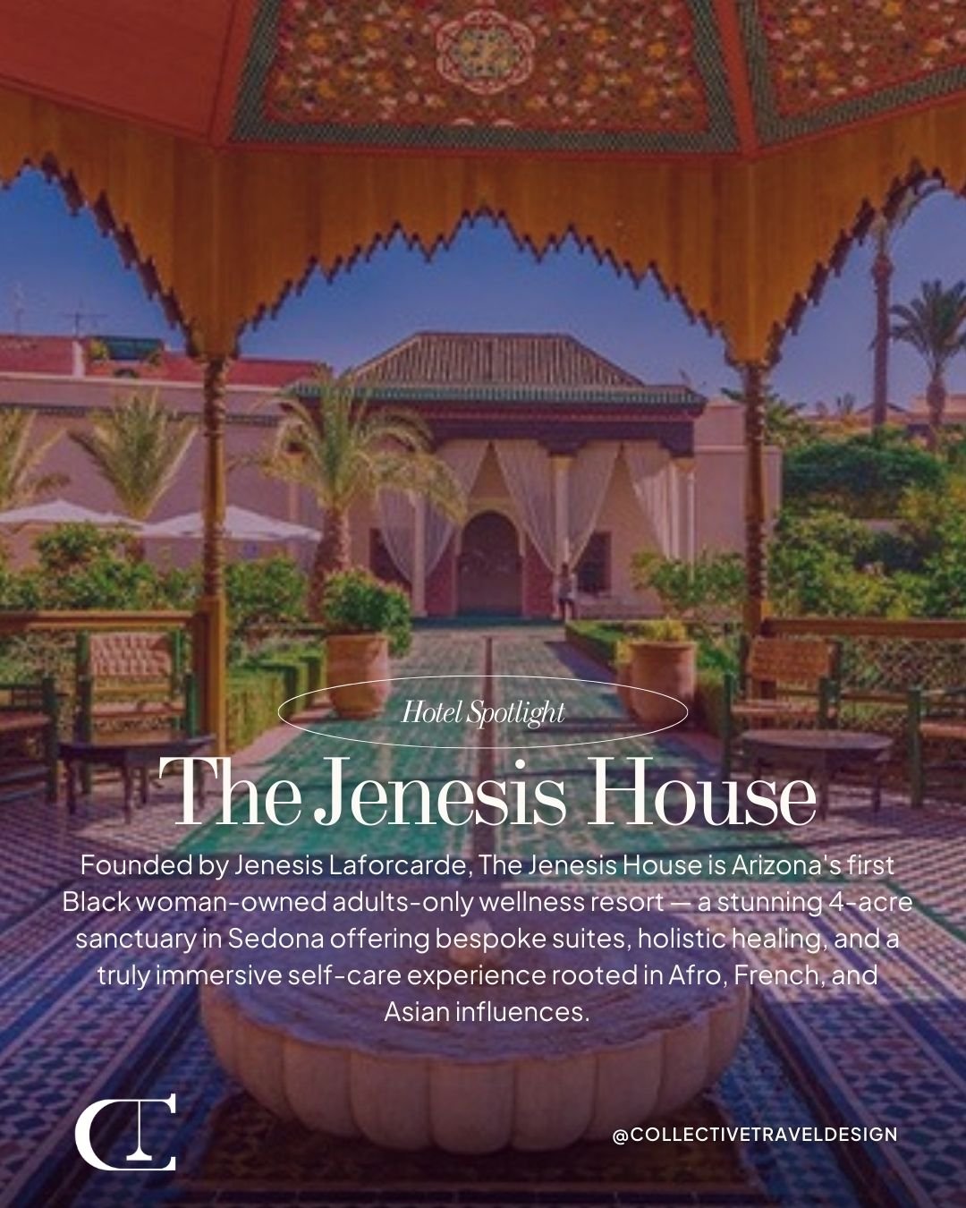 She saw a void in luxury wellness and built something extraordinary to fill it. ✨

The Jenesis House in Sedona, Arizona is the vision of founder Jenesis Laforcarde, and stands as Arizona's first Black woman-owned adults-only wellness resort. From bes