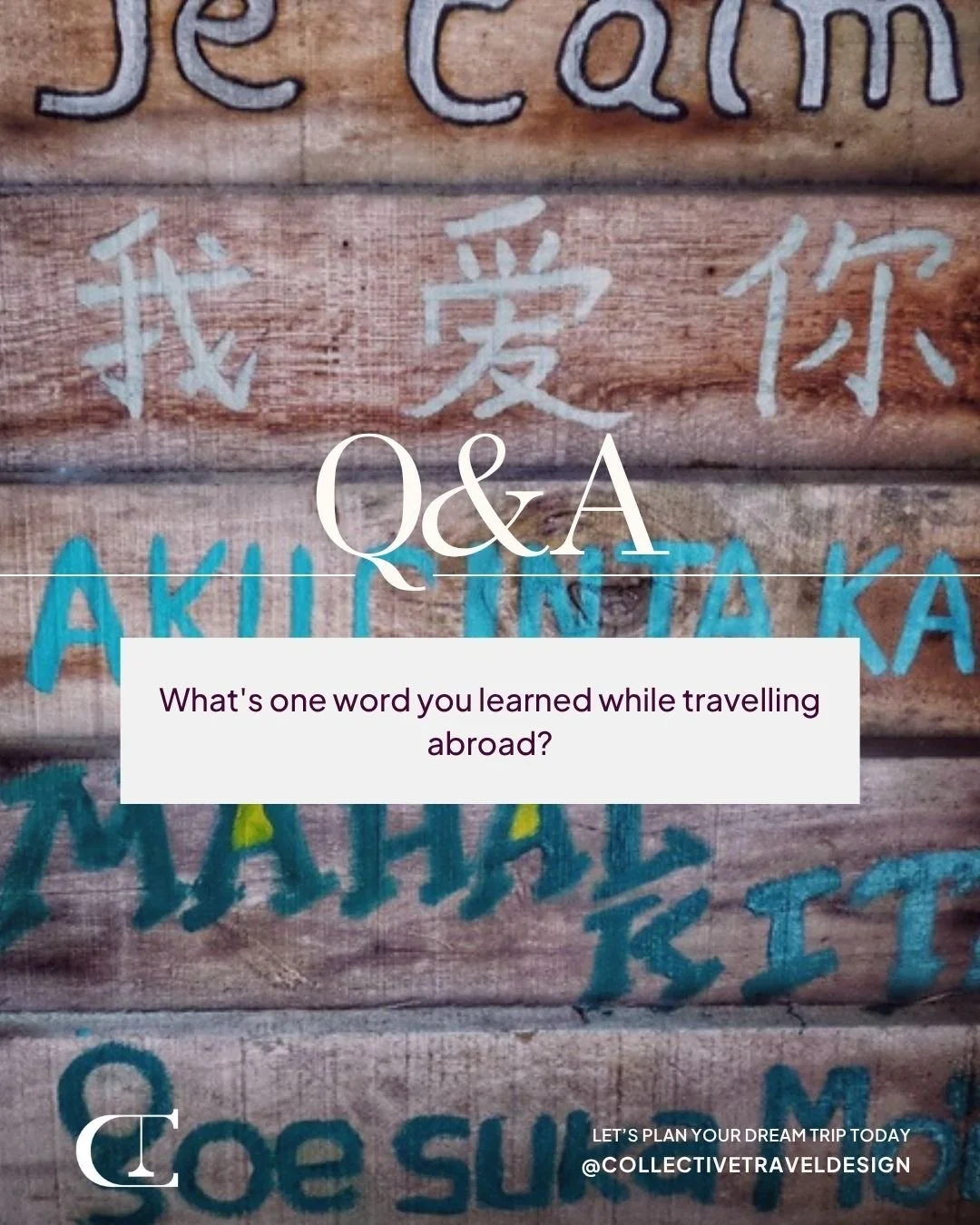 Every trip teaches us a new word and a new way to see the world. 🌍

What&rsquo;s one word you learned while traveling abroad?

 #TravelConversations #WanderlustWords #CulturalConnection #SmartPlansSmoothTrips #CollectiveTravel #CollectiveTravelDesig