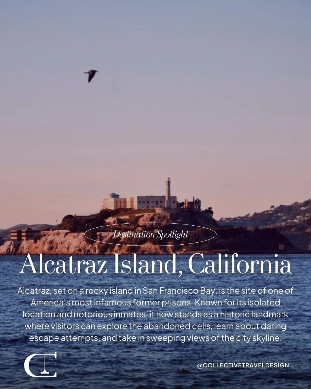 From infamous prison to iconic landmark&mdash;Alcatraz is a must-see piece of American history 🌉 Explore abandoned cells, uncover daring escape stories, and soak in sweeping views of San Francisco Bay.
 
Would you add Alcatraz Island to your Califor