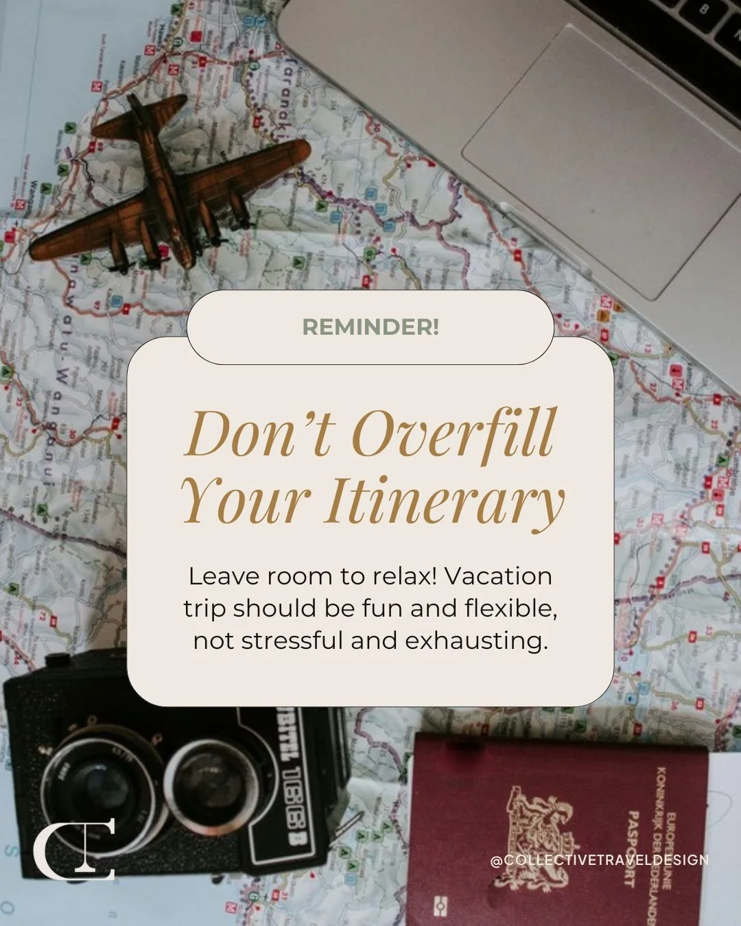 Travel tip: Don&rsquo;t pack your schedule like your suitcase! 🧳 

Leave space to breathe, wander, and enjoy the moment. 💫 What&rsquo;s your favorite way to slow down on vacation?

Comment TRAVEL, then check your DMs, and let's start planning your 