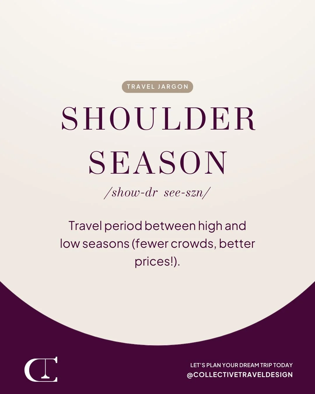 Want fewer crowds, great weather, and better rates? Ever heard of shoulder season? 🧳✨

Comment TRAVEL, then check your DMs, and let's start planning your shoulder season vacation!

#TravelHacks #ShoulderSeason #DreamTrips #CollectiveTravel #Collecti
