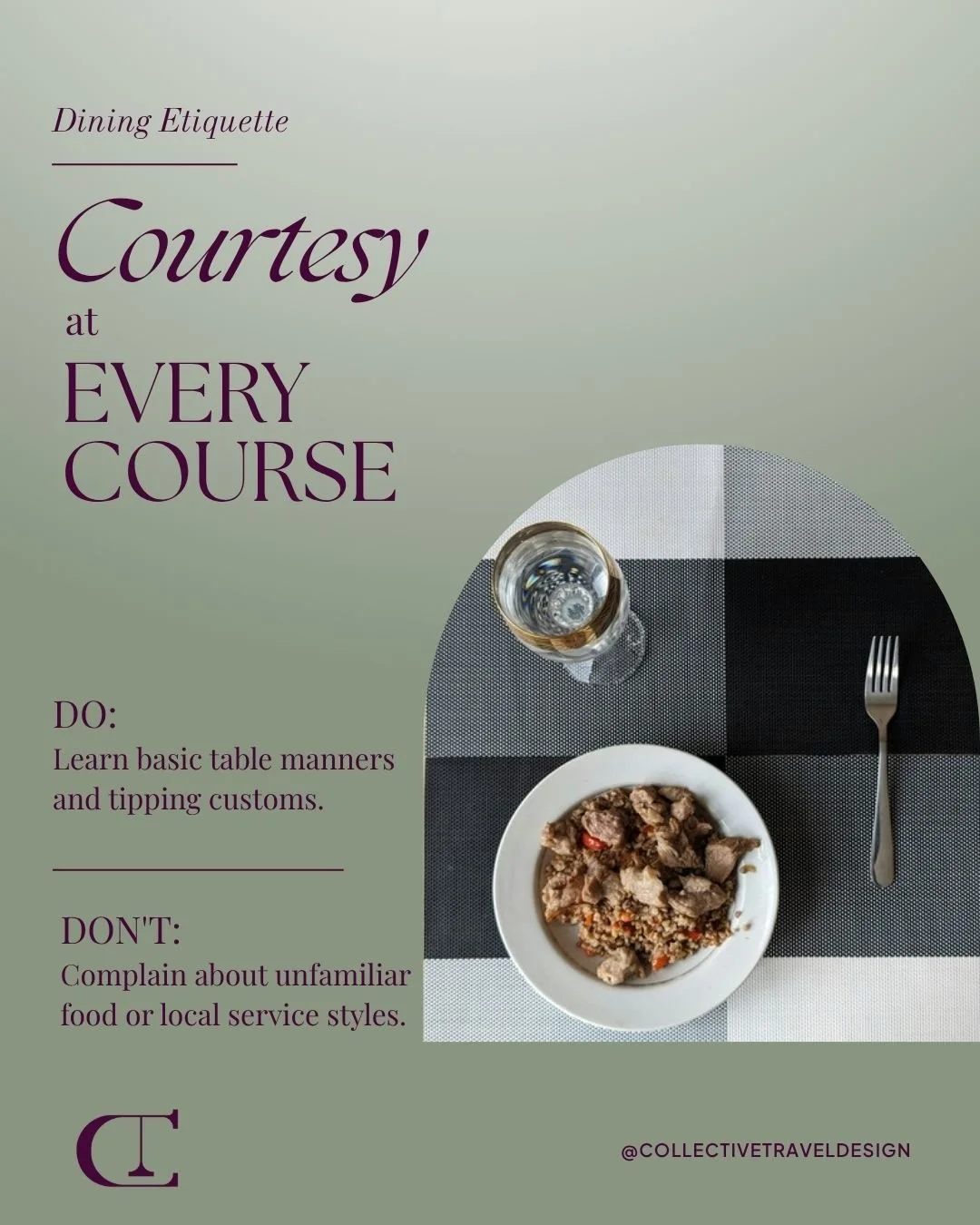 Are you the type to try local delicacies or stick to what you know? 

#TravelPalate #DiningEtiquette #OpenToCulture #CollectiveTravel #CollectiveTravelDesign