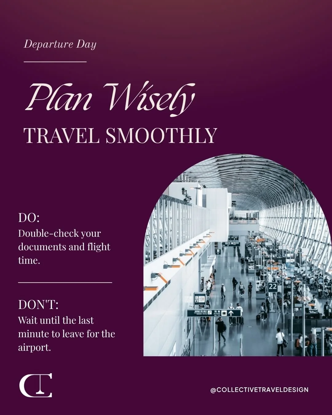 Are you team &ldquo;arrive early&rdquo; or &ldquo;cutting it close&rdquo; at the airport? 🧳⏰

#AirportTips #TravelDayPrep #TravelSmart #CollectiveTravel #CollectiveTravelDesign