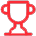 Icon of a trophy with a red outline.