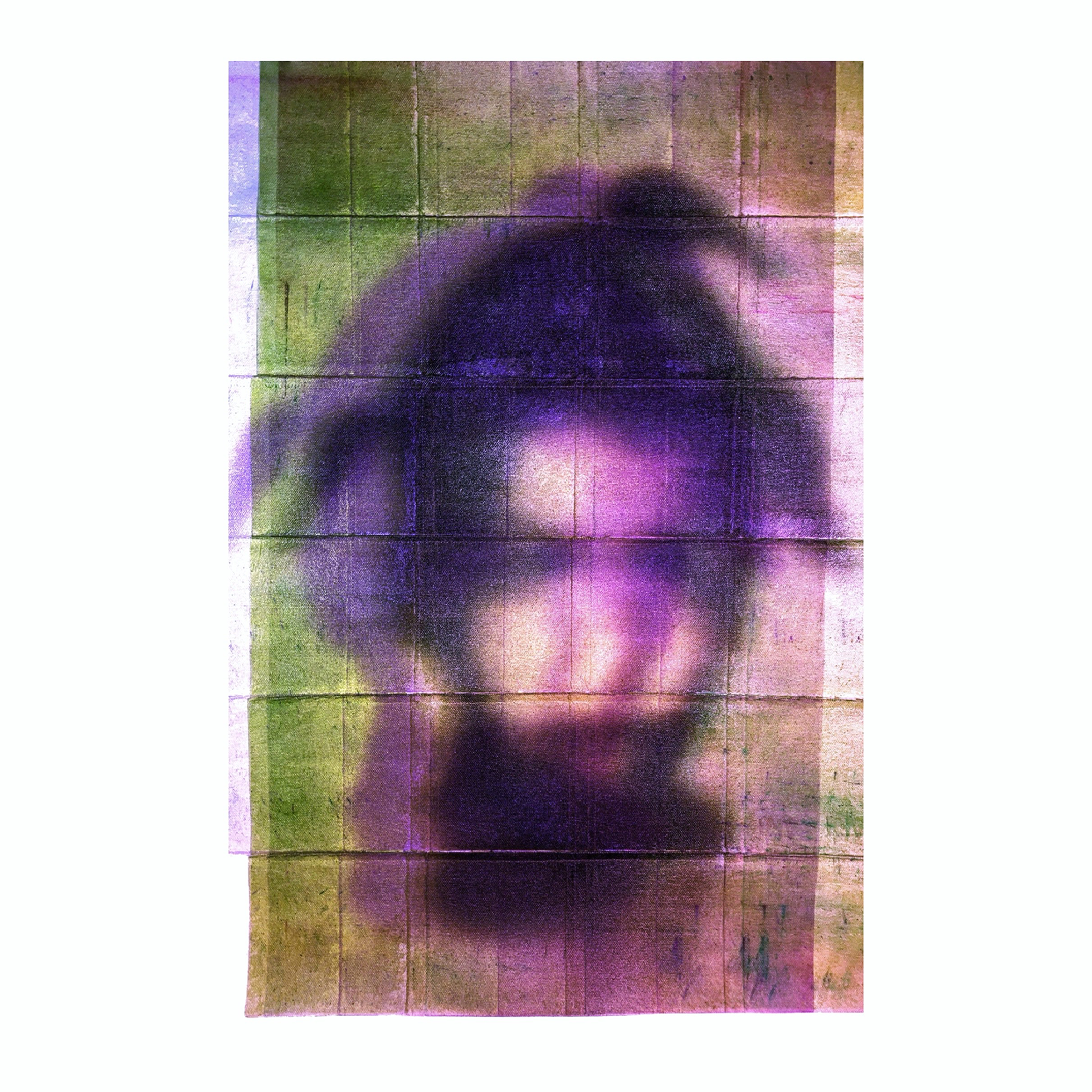 Visitations Through the Veil / Oil, Acrylic, Wax, and Thread on Sewn Canvas / 2024