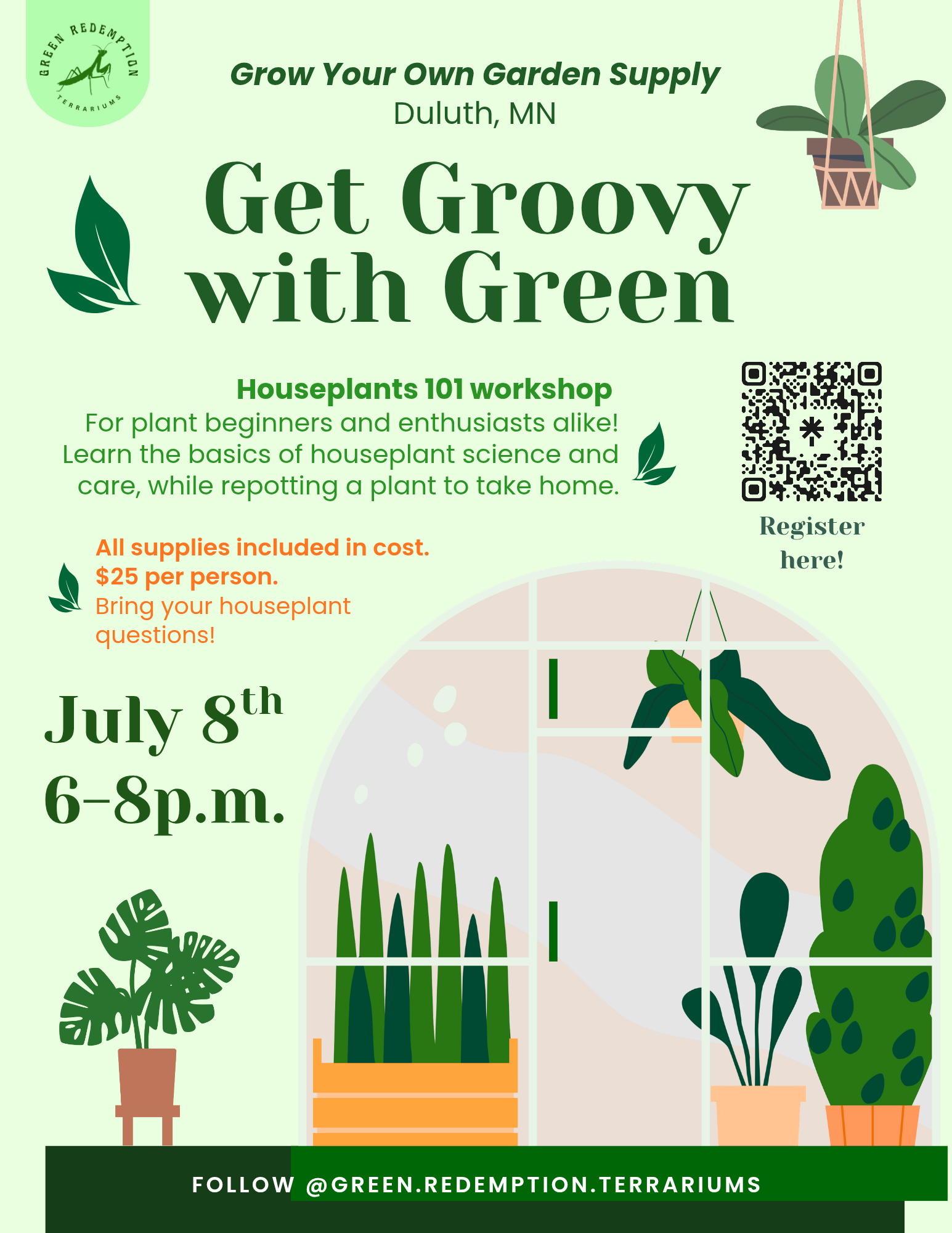 Get Groovy with Green: Houseplants 101 Workshop