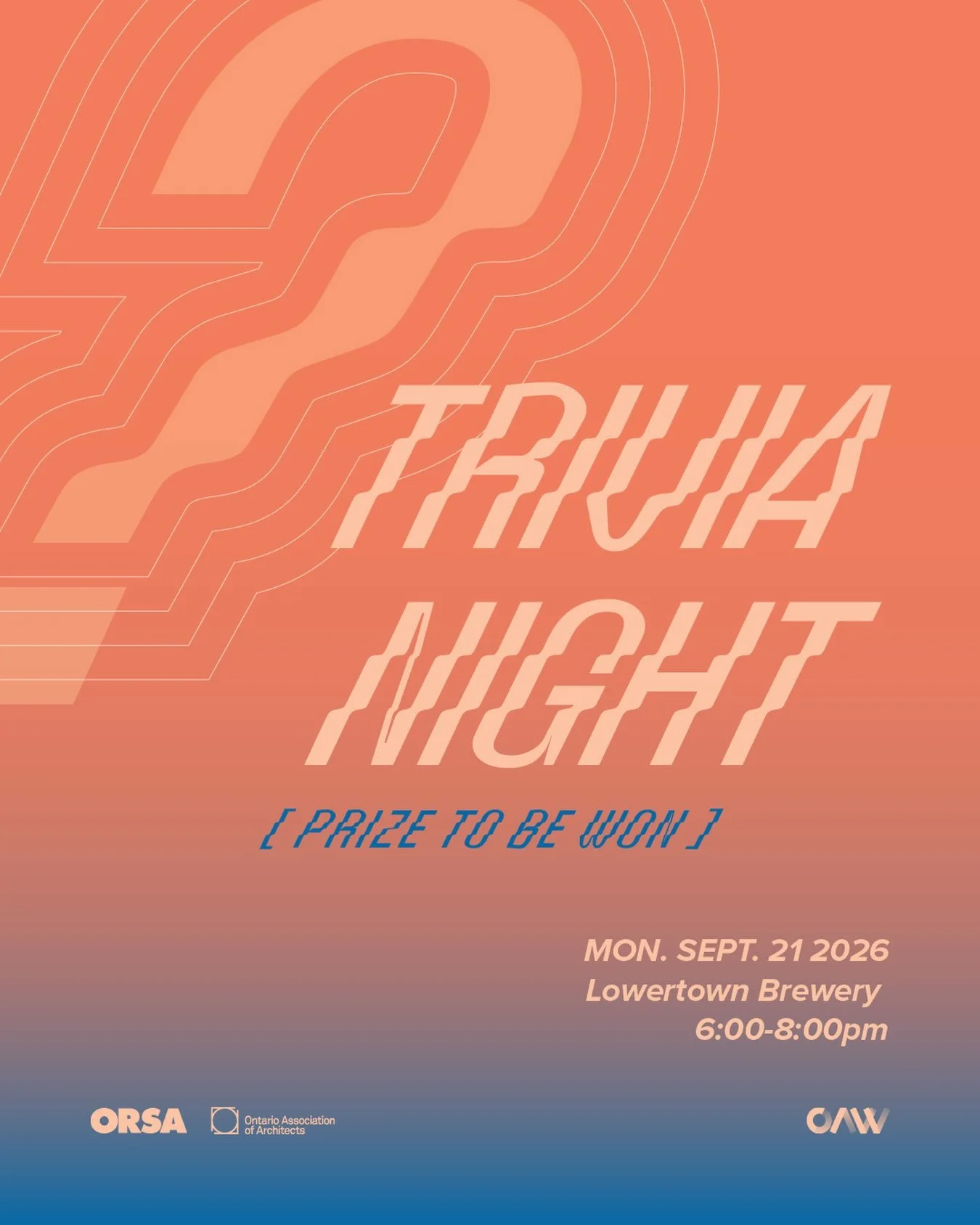 Join us for OAW 2026 Architecture Trivia Night, the first event of Ottawa Architecture Week! This year&rsquo;s questions will dive into our theme, The Currents of Bytowne, exploring the role water has played in shaping the city we know today.
Gather 