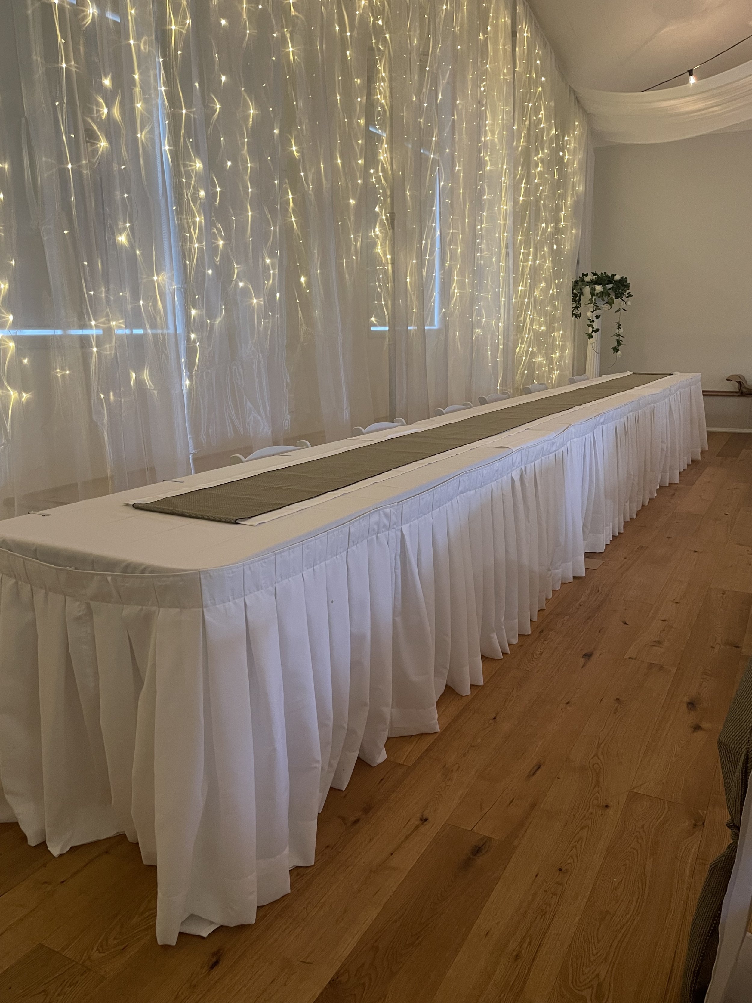 Wedding table set up