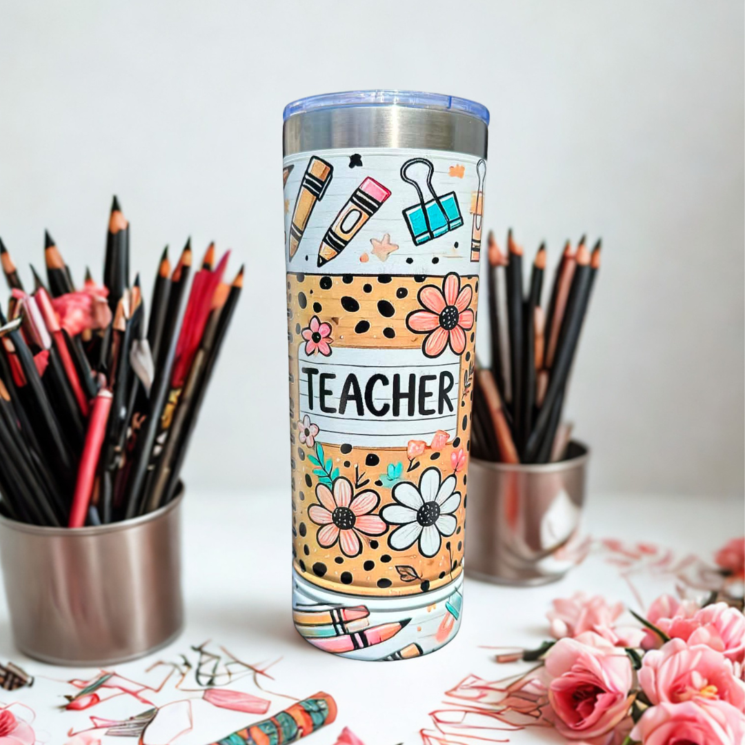 Vibrant Artistry Teacher Tumbler - 20 oz.