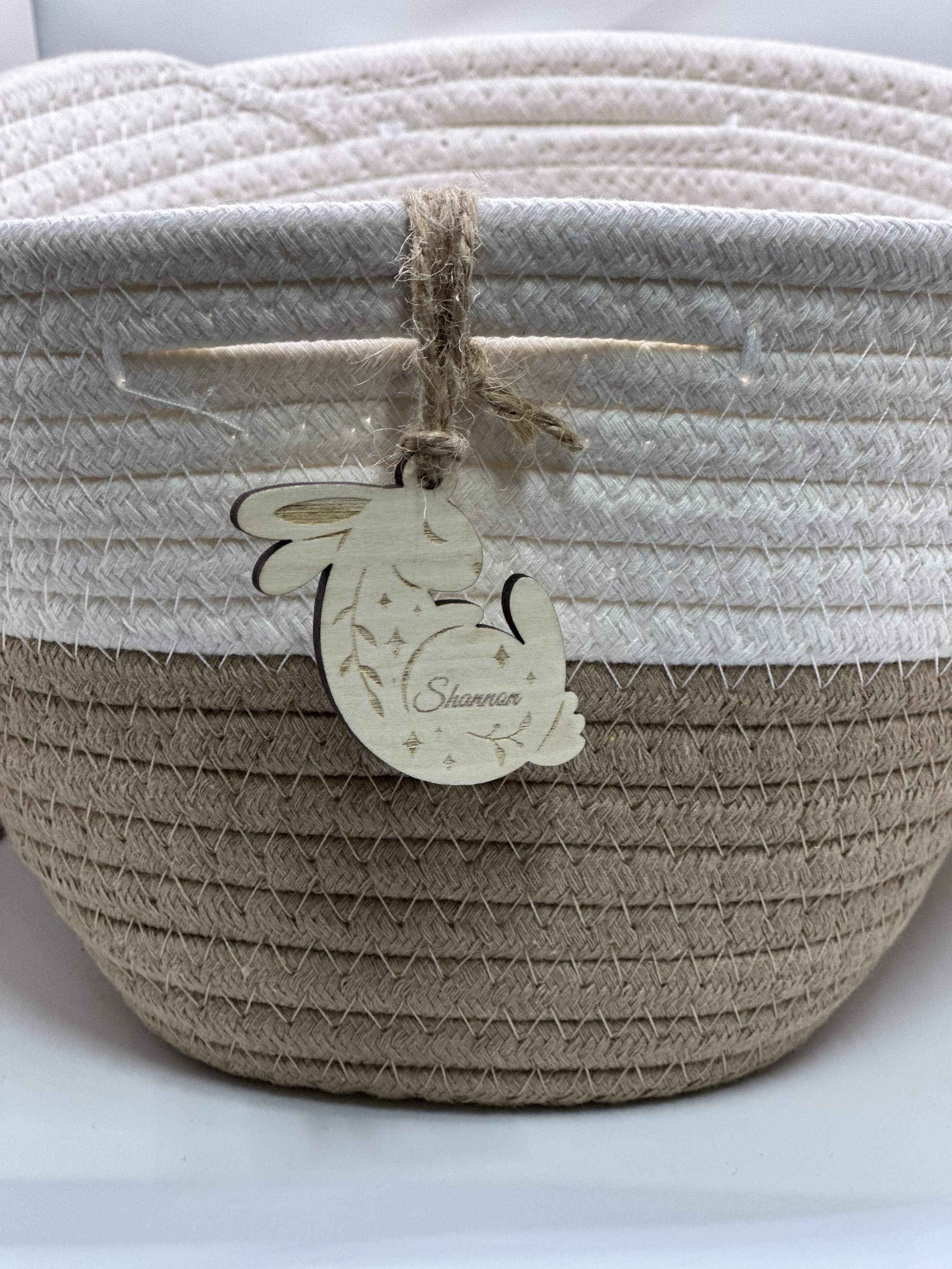 Small Bunny Easter Basket Tag