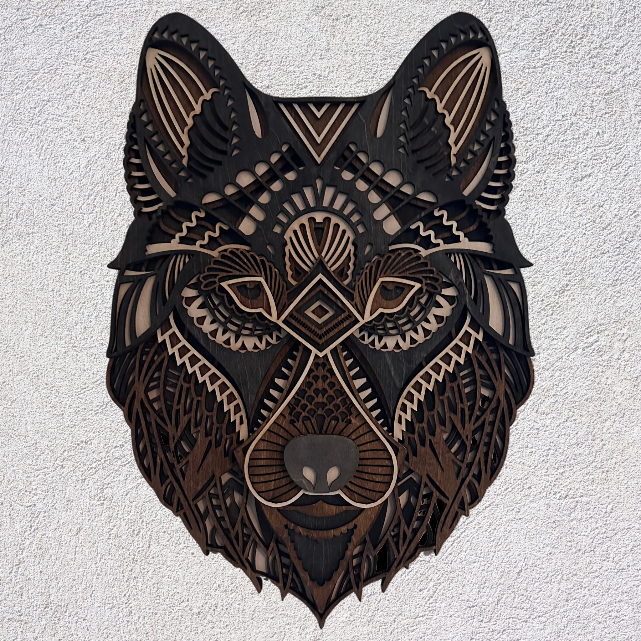 Mandala Wolf Head