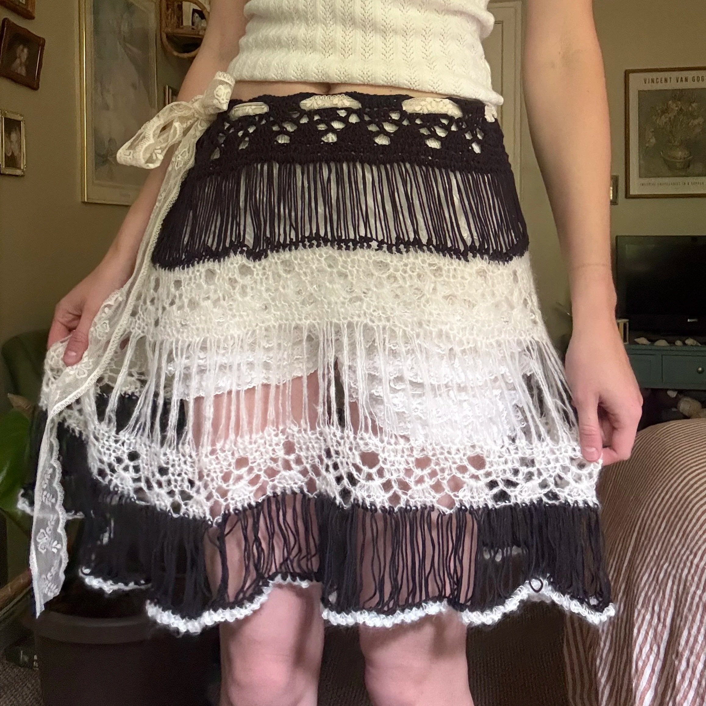 Swan Lake Skirt in Black and White